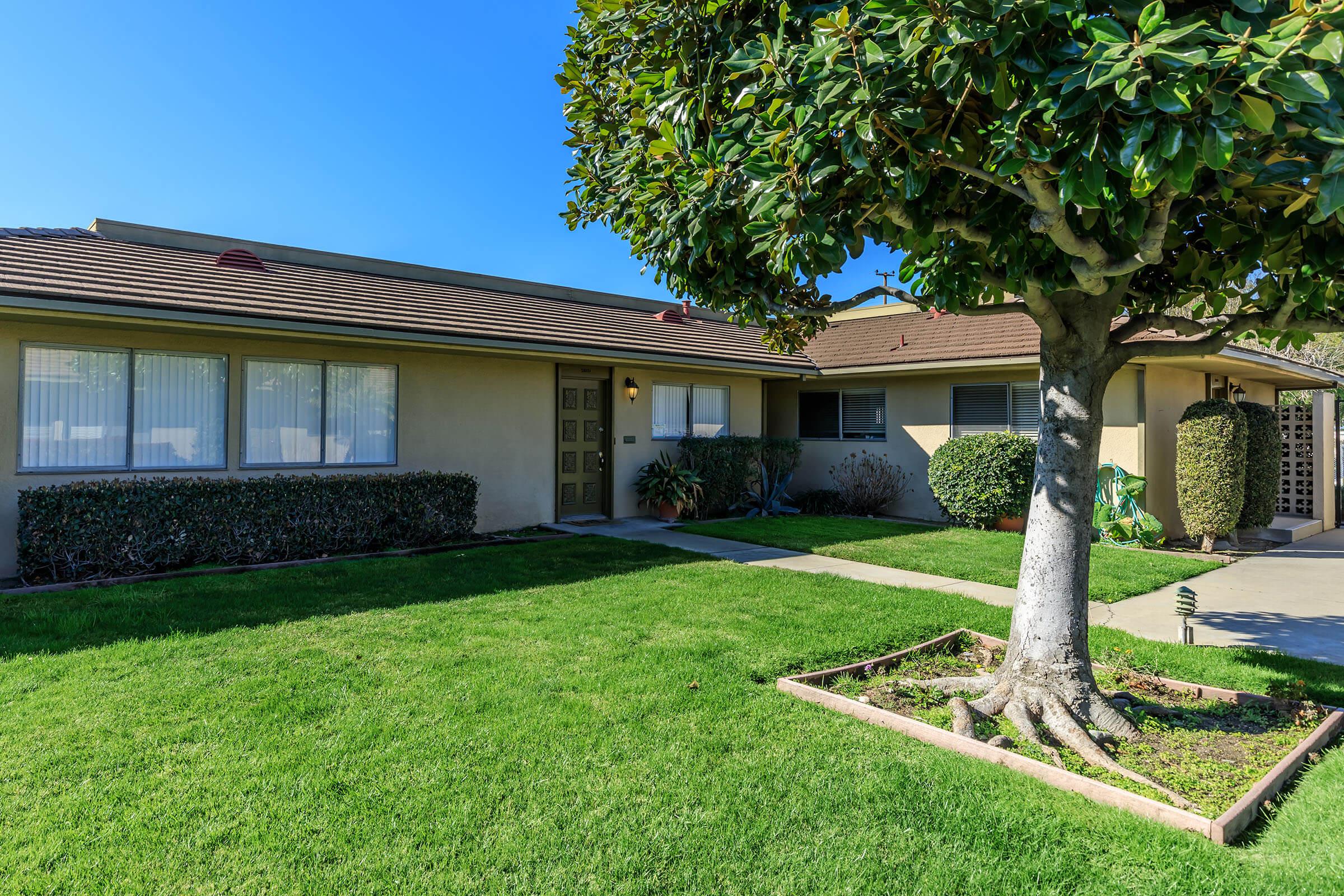 a large lawn in front of a house