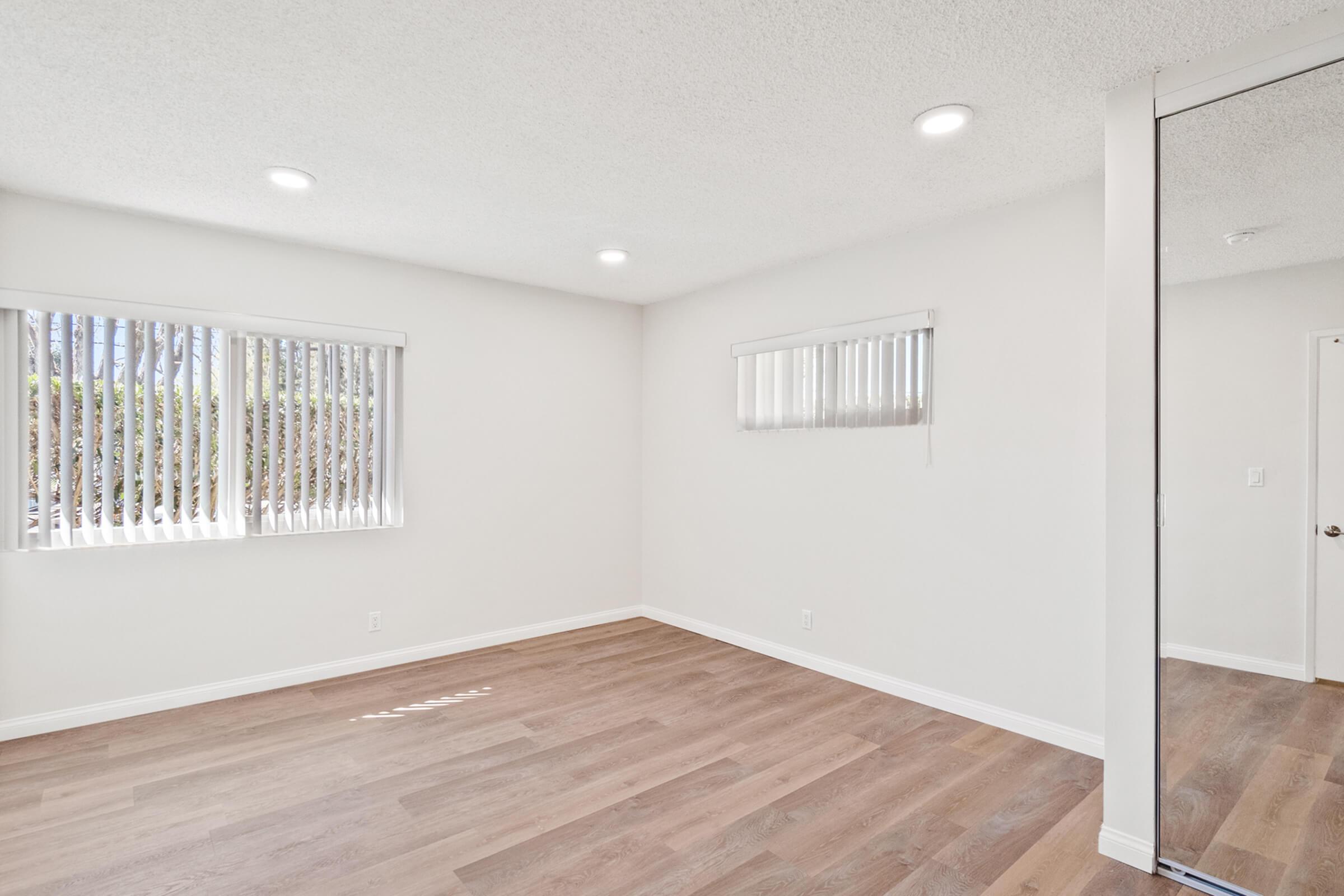 a room with a wood floor