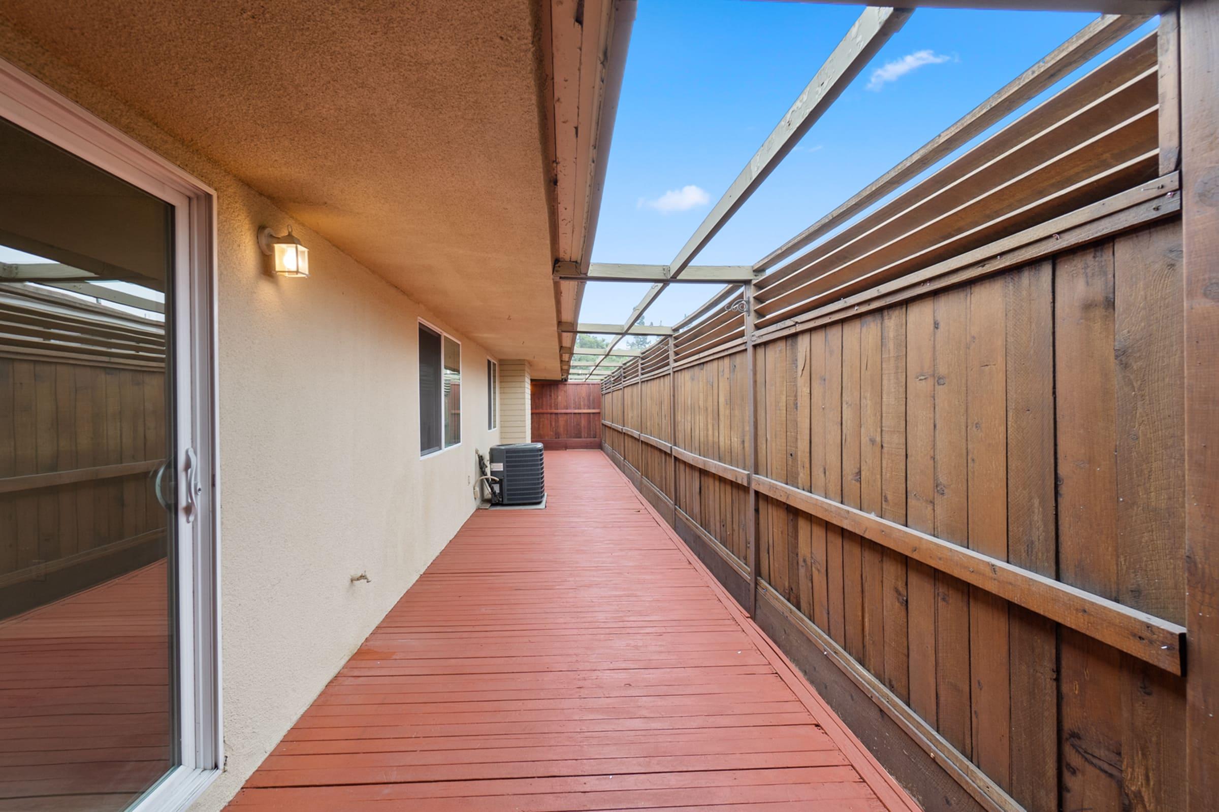 a building with a metal railing