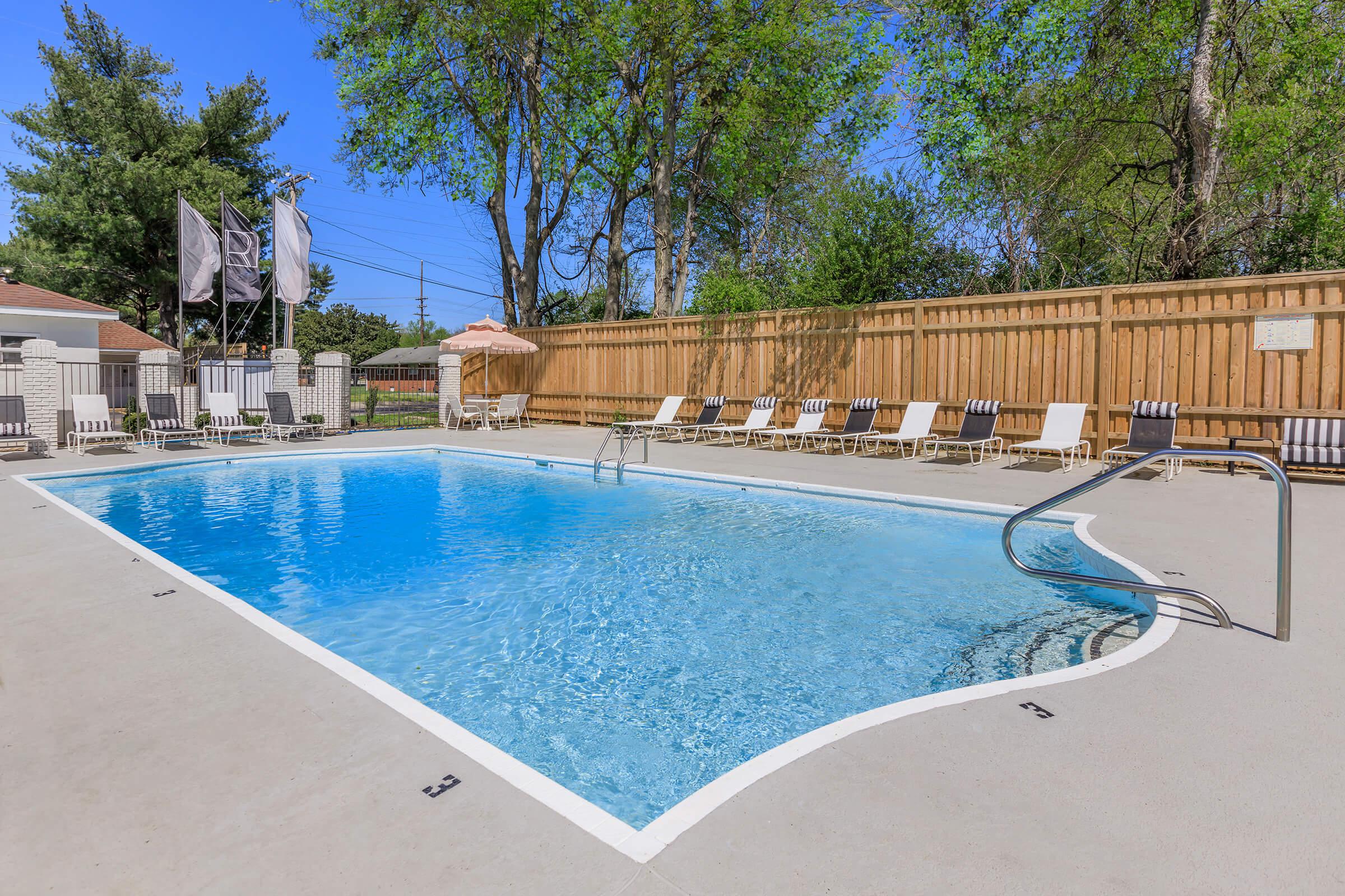 While blue skies prevail, take a cool dip in the pool.
