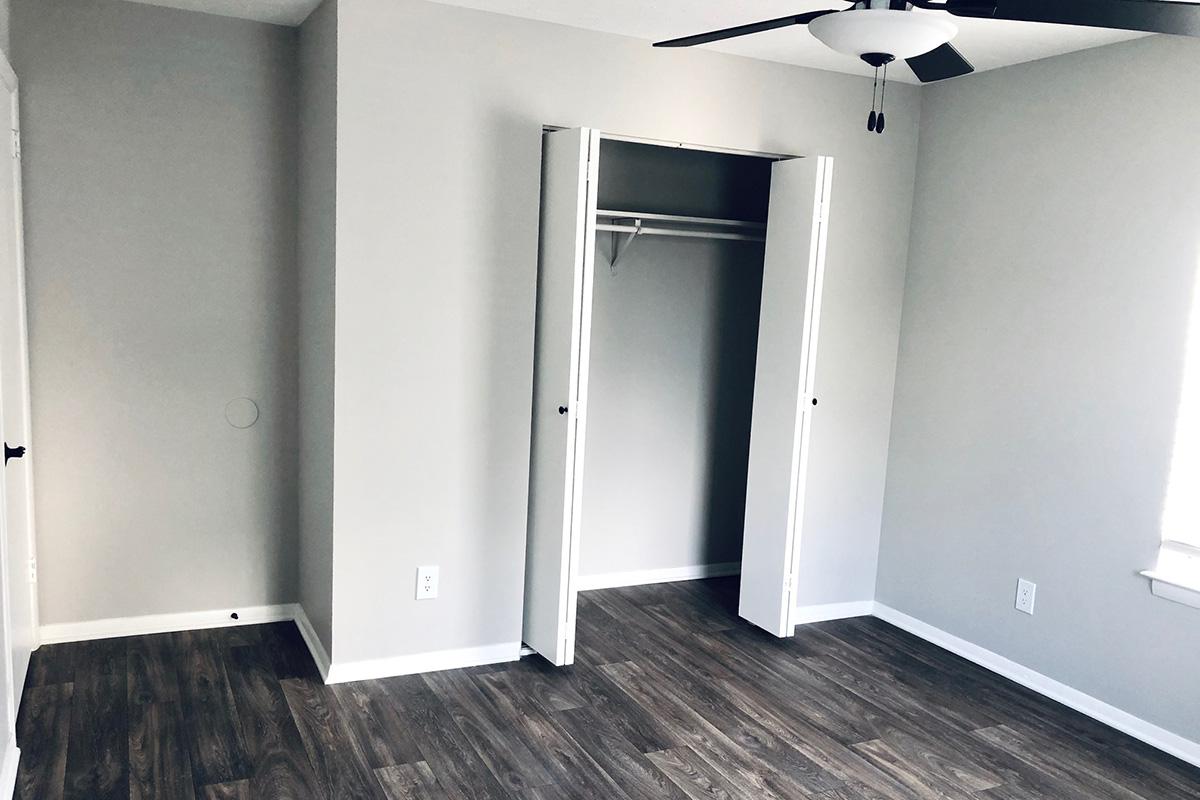 Beautiful hardwood floors at The Roosevelt Apartment Homes