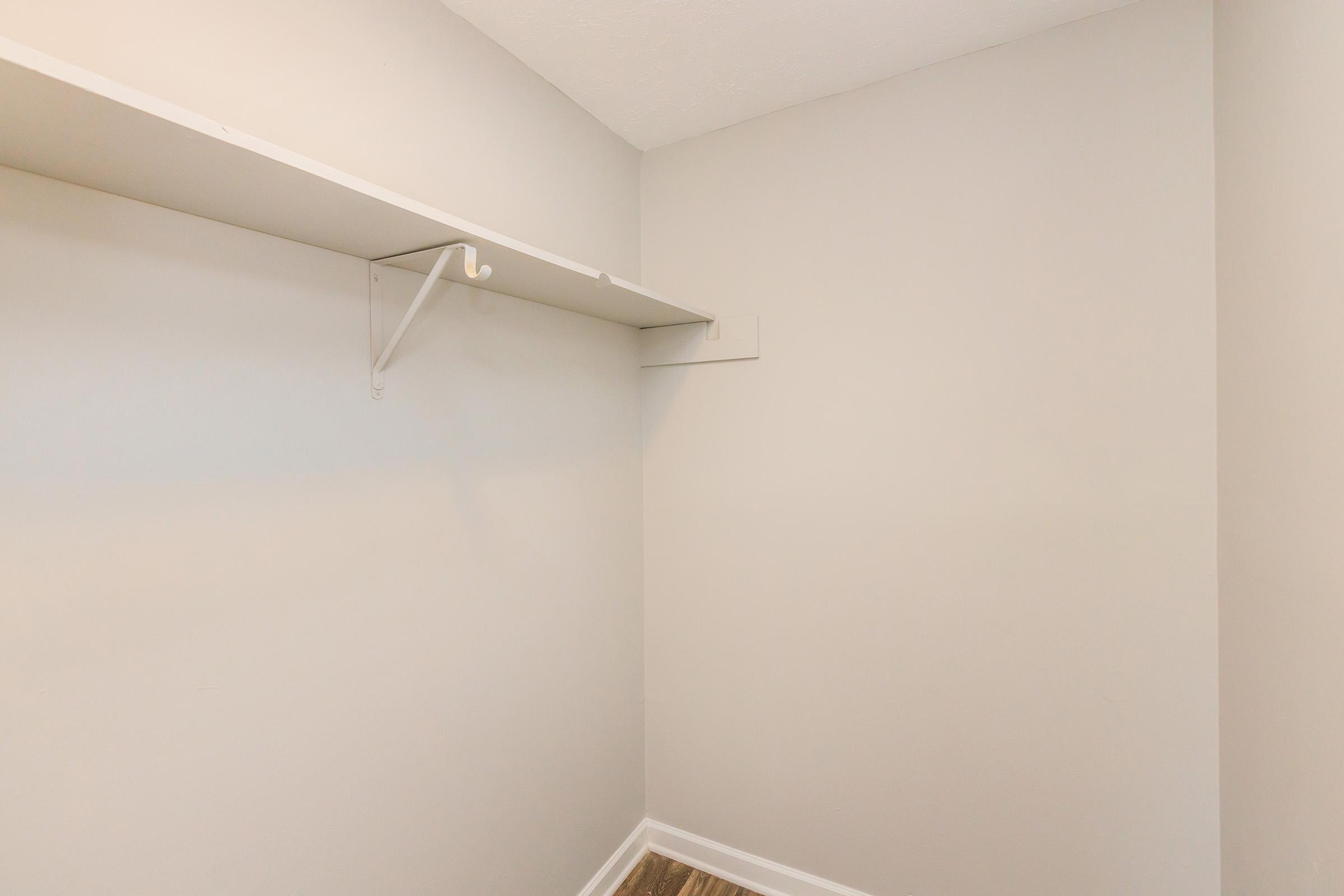 Walk-in closets are available in some homes