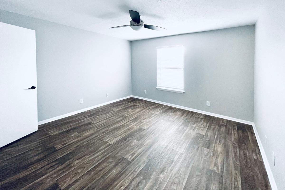 The bedrooms are spacious with plenty of electrical fixtures.