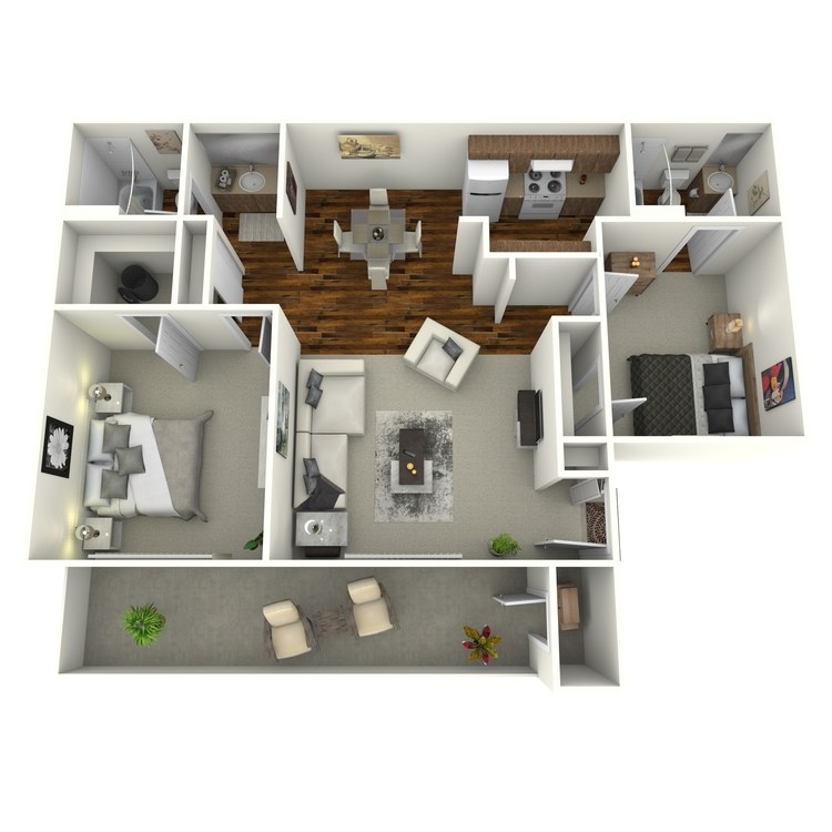 Floor plan image of Two Bedroom