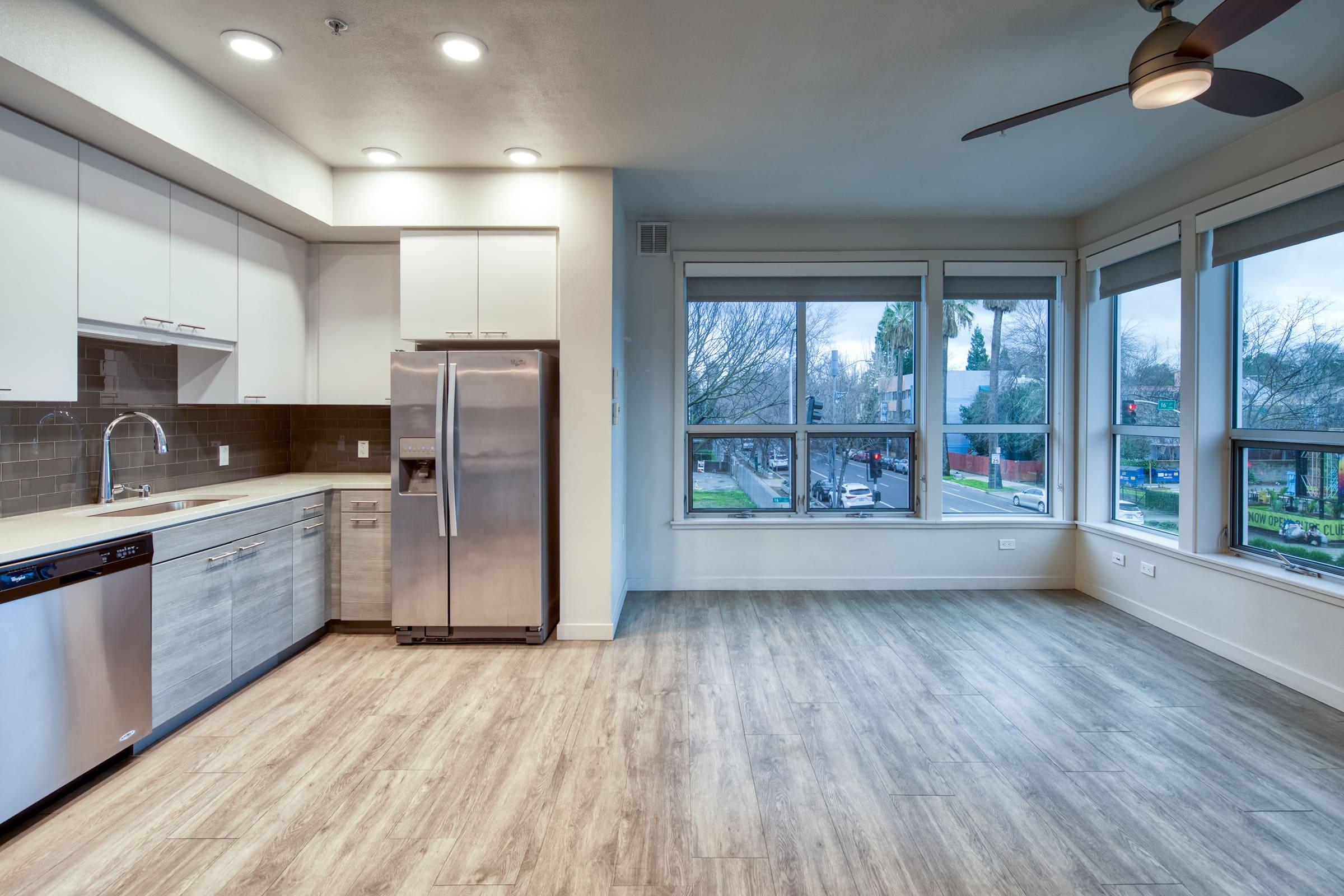 kitchen and dining area.