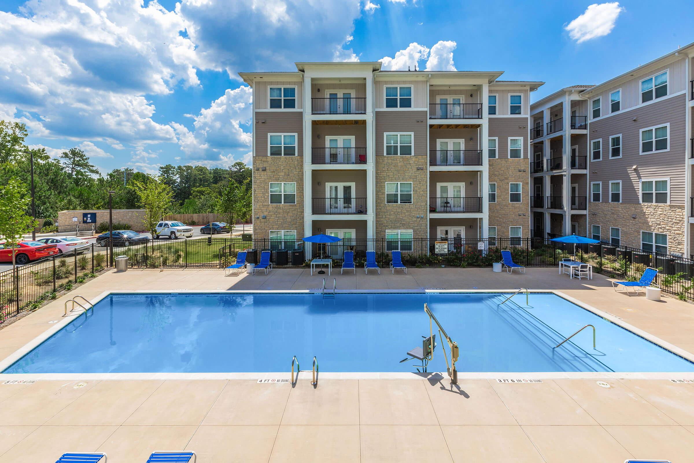 a group of people in a pool