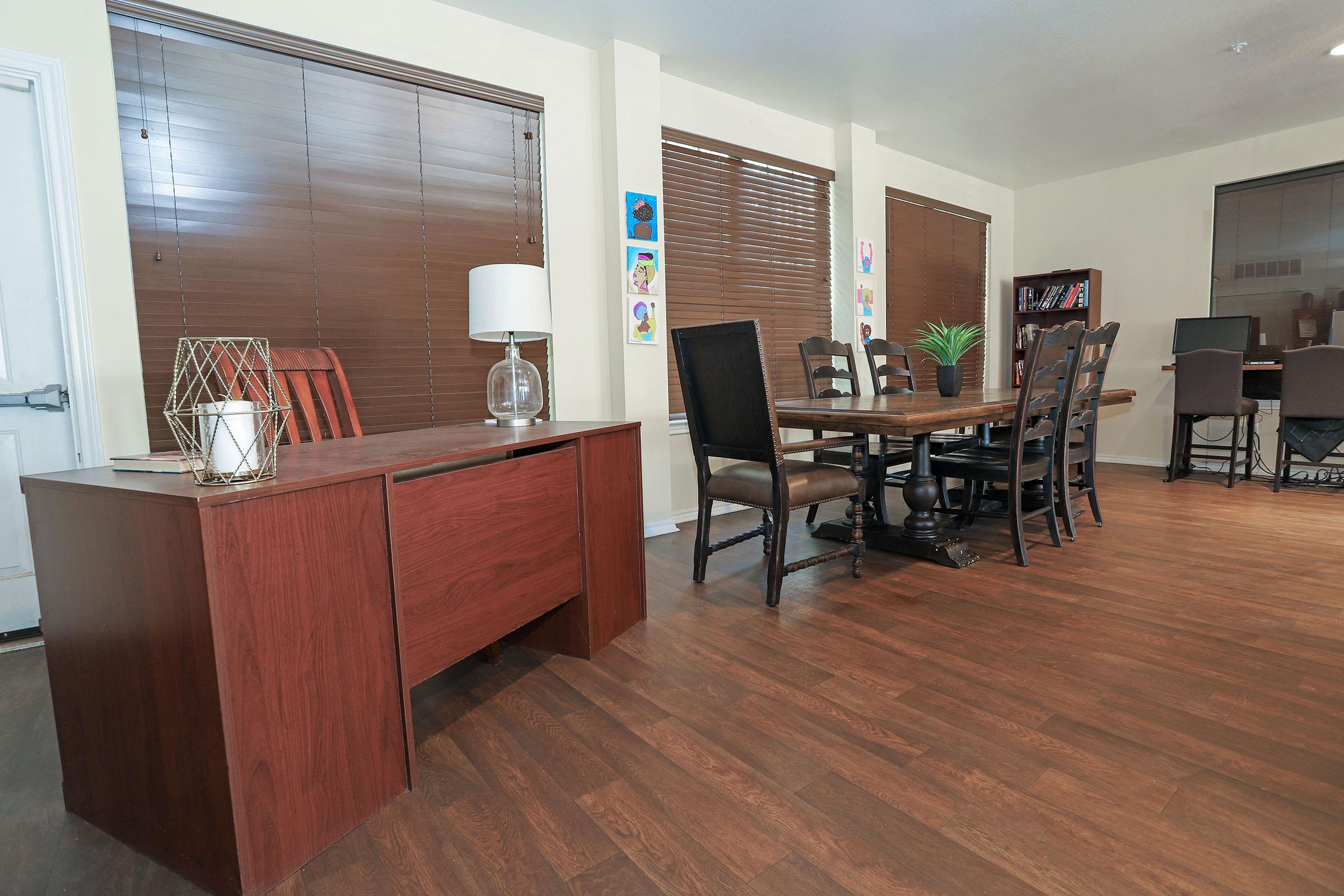 a room with a wooden floor