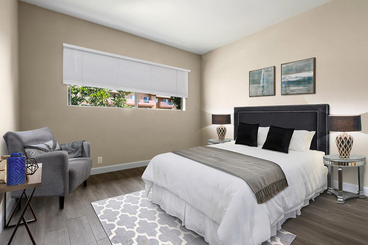 Comfortable bedrooms with a view at 720 Louise in Glendale, CA