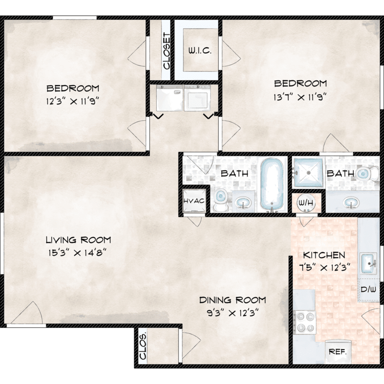 2 Bedroom Rental – 3057 Pharr Court N NW, Atlanta, GA, 30305