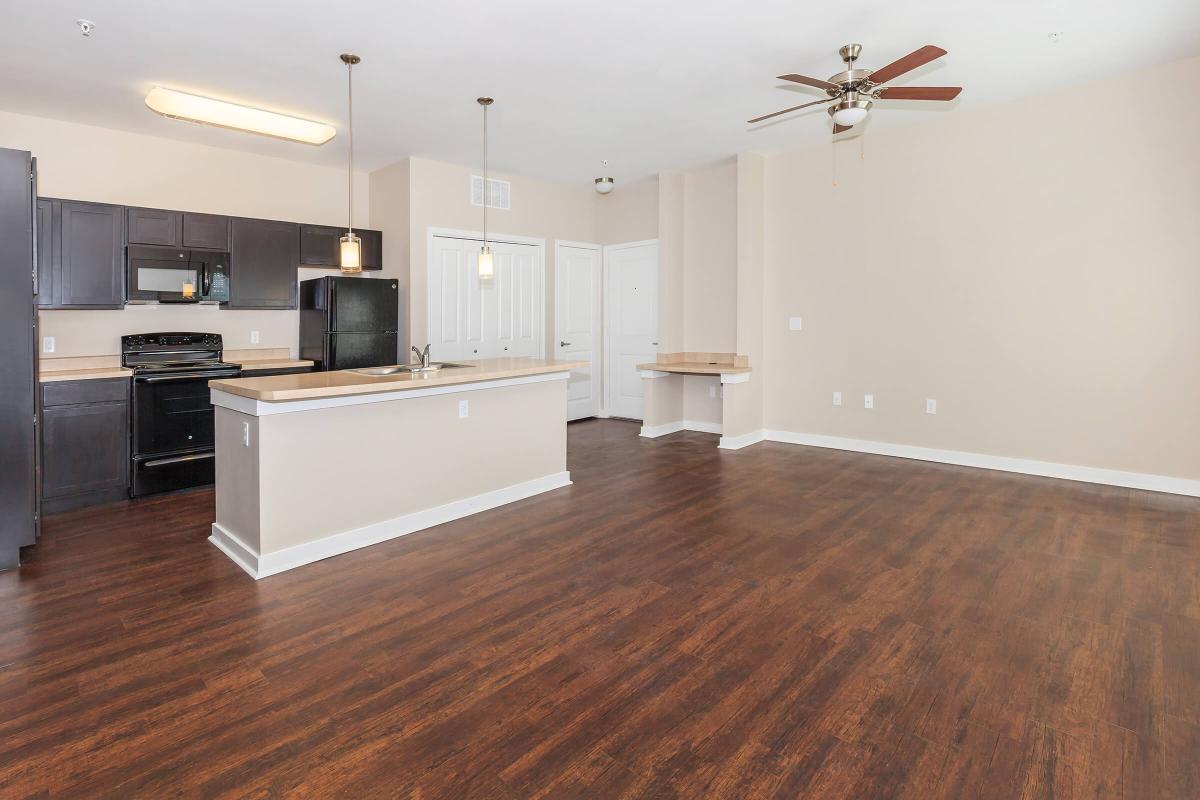 a room with a wood floor