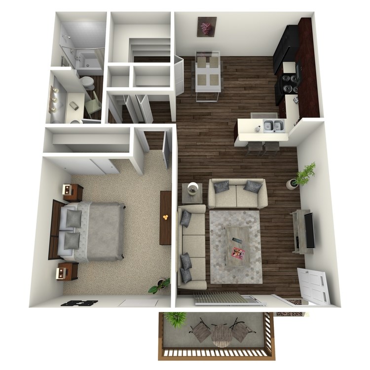 Floor plan image of Maple w/ Hardwood Floors