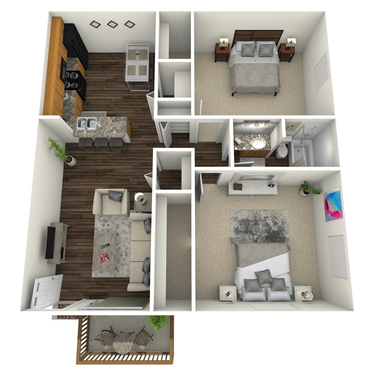 Floor plan image of Magnolia w/ Hardwood Floors