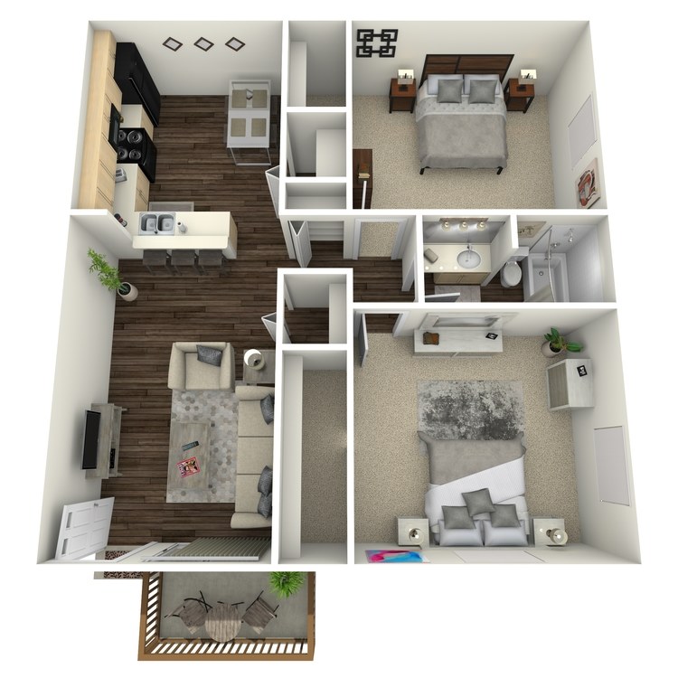 Floor plan image of Oak w/ Hardwood Floors
