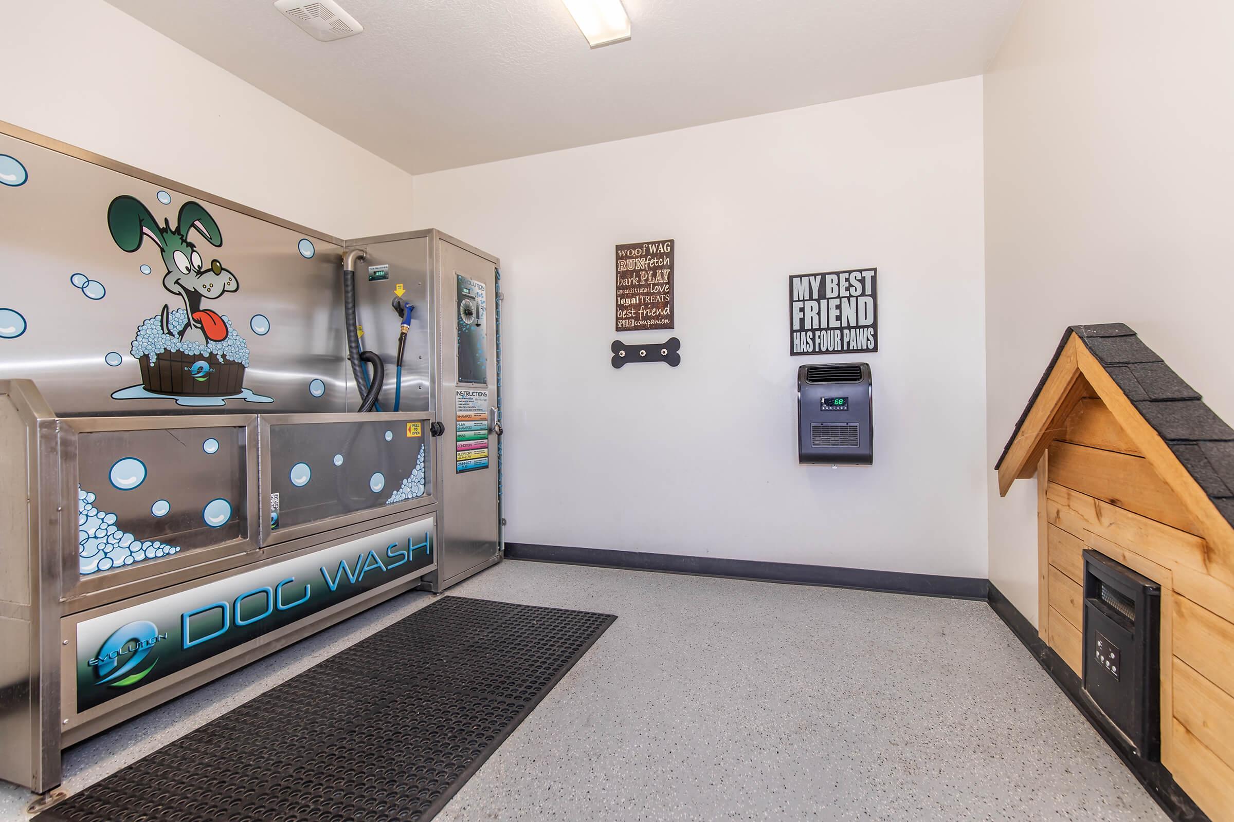 a refrigerator in a room