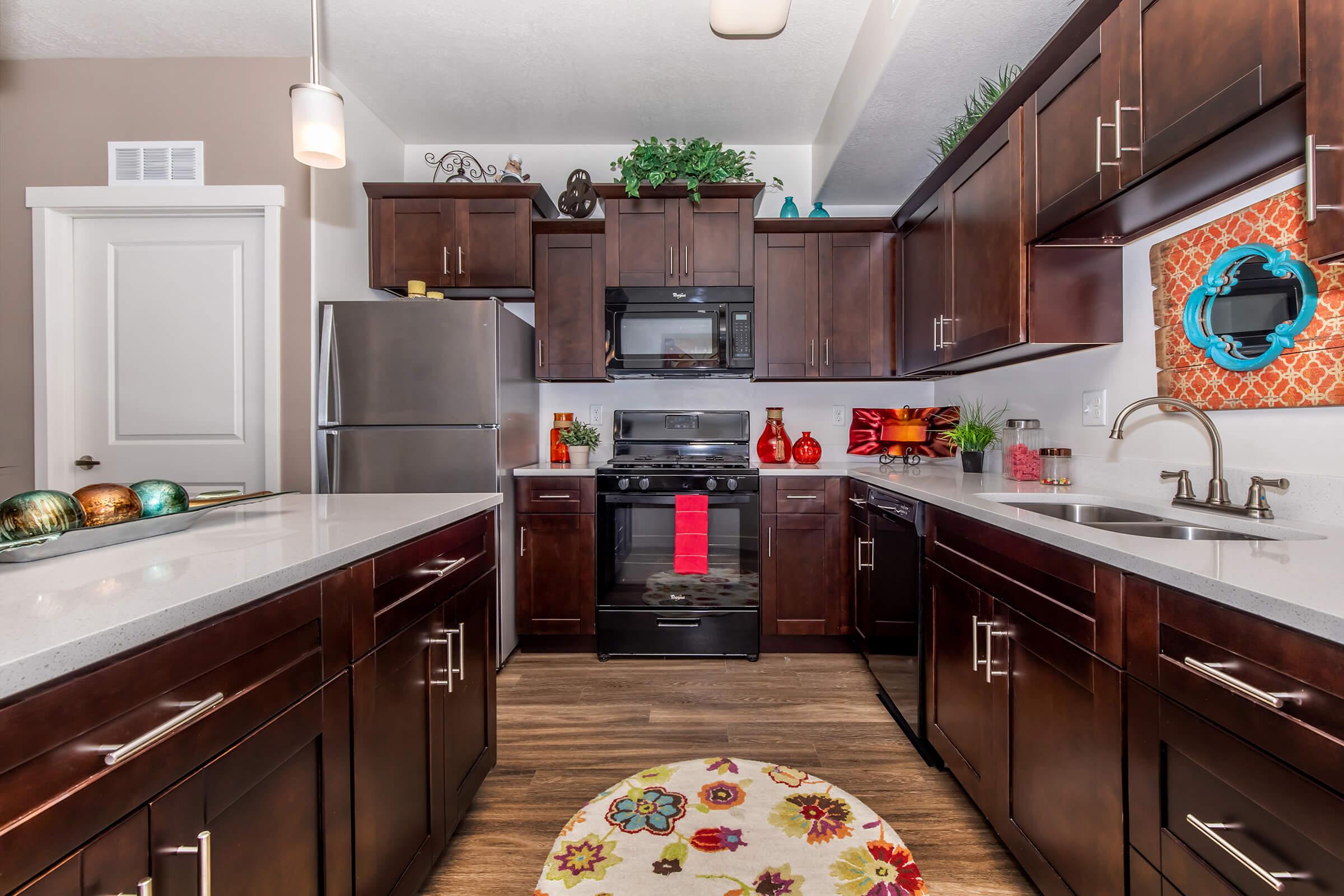 a kitchen filled with lots of counter space