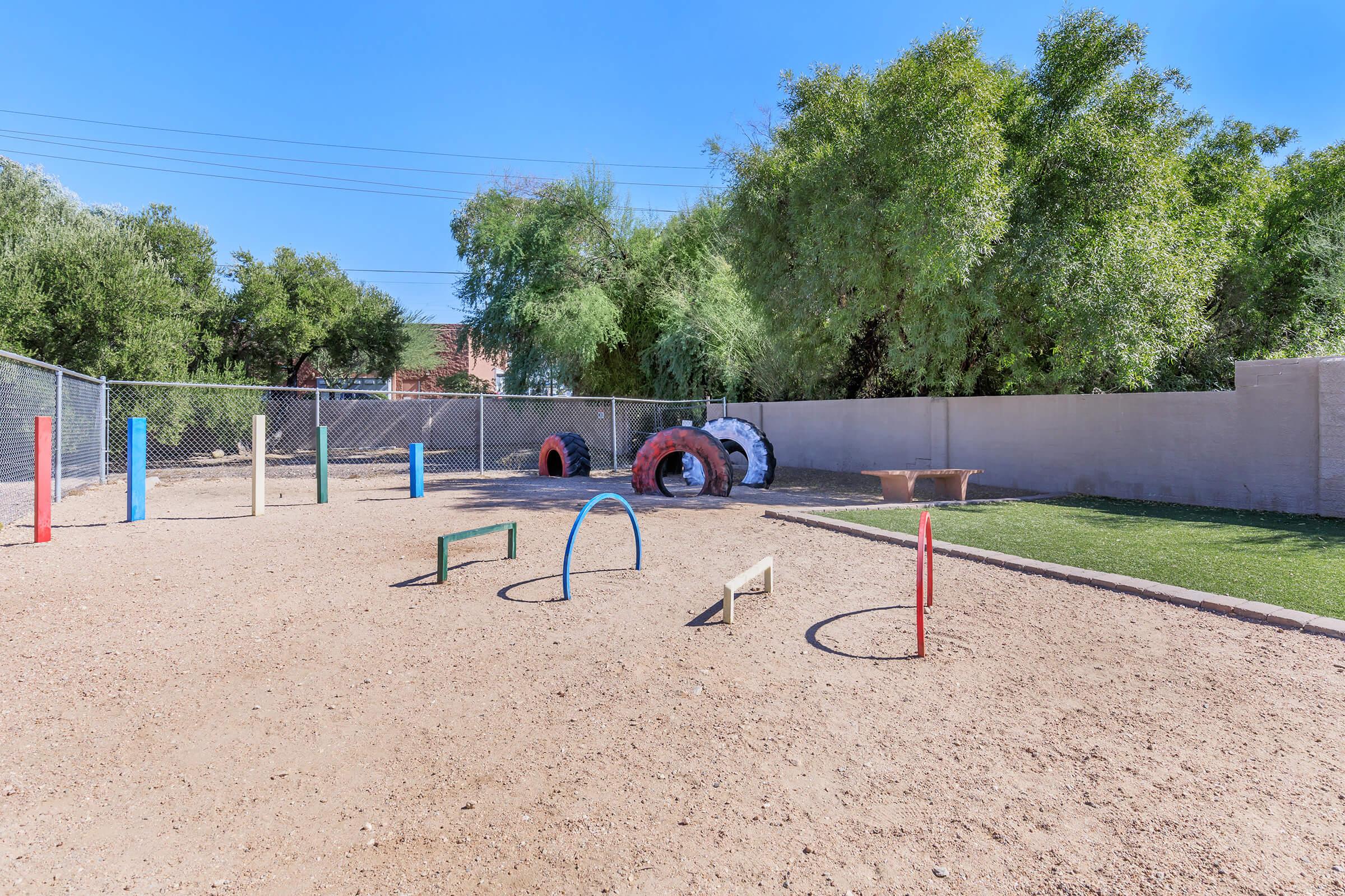 a playground at a beach