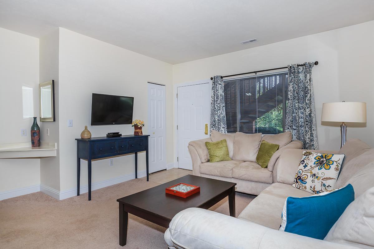 a living room filled with furniture and a flat screen tv
