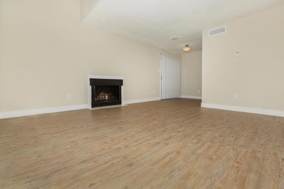 a room with a wood floor
