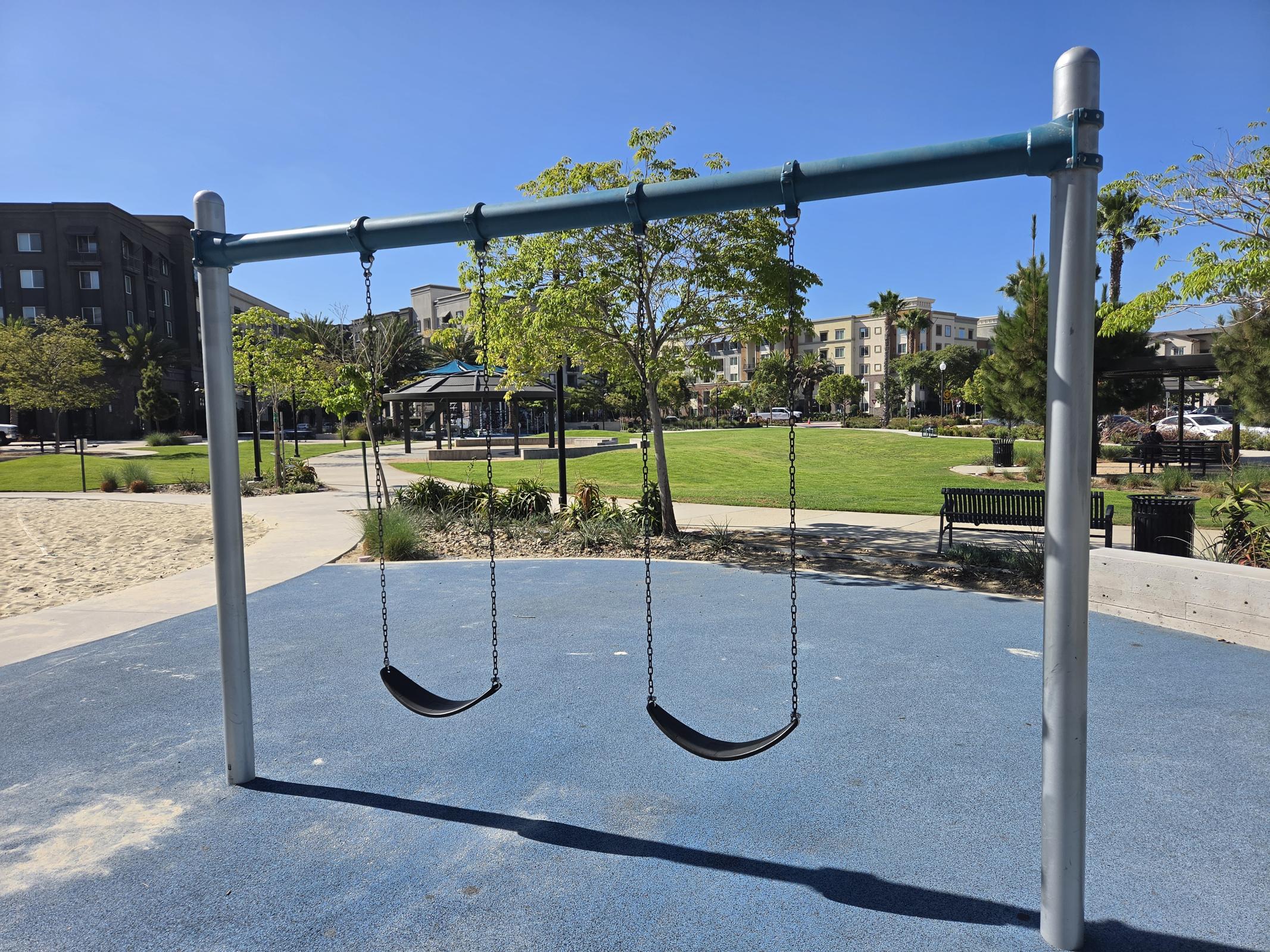 Enjoy sunny afternoons and laughter-filled moments at our vibrant playground, where swings invite joy and the lush surroundings create the perfect backdrop for family fun and relaxation.
