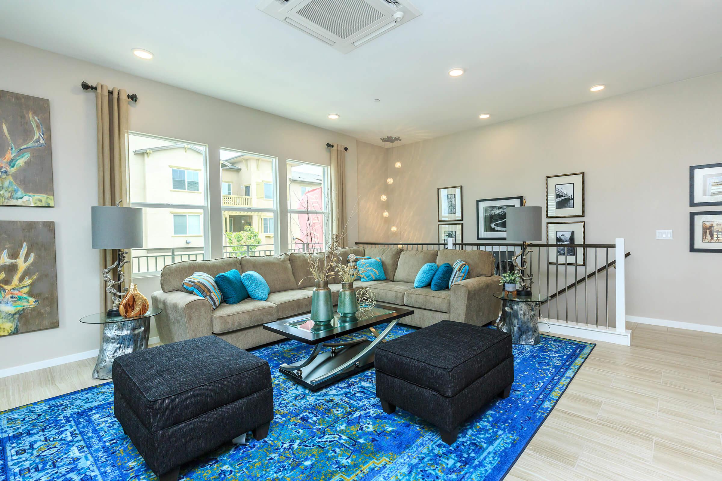 living room with wooden floors