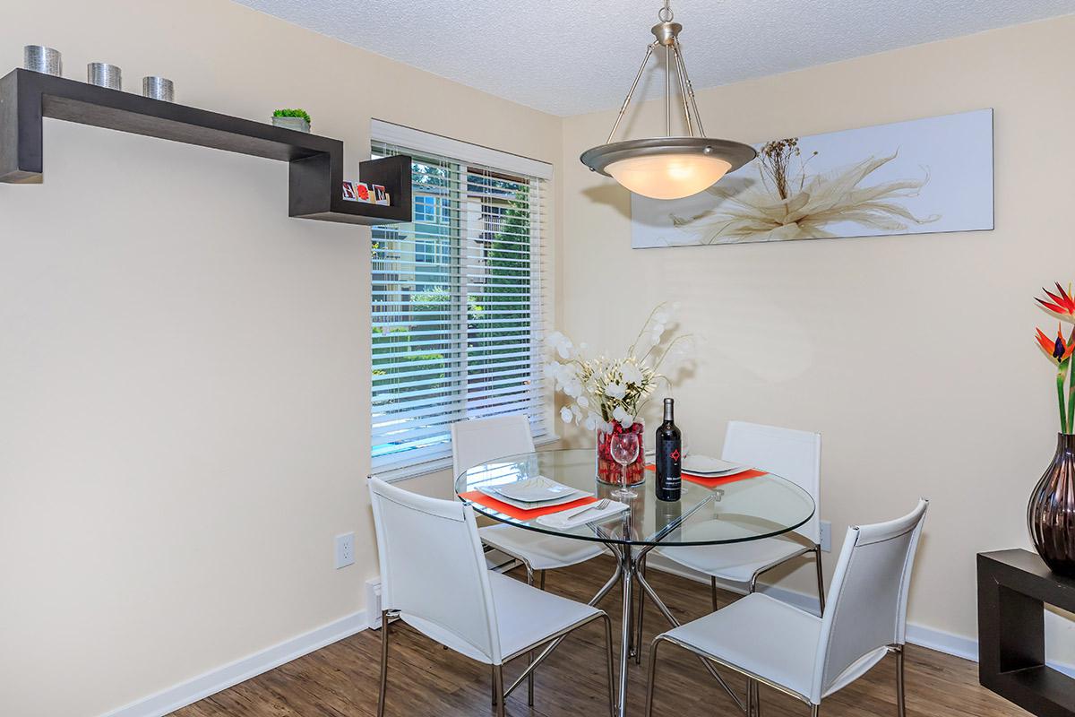 WELL LIT DINING AREA