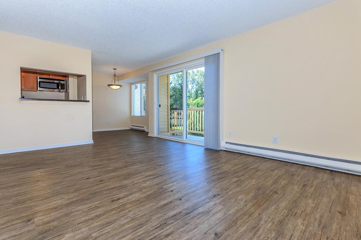 a room with a wood floor