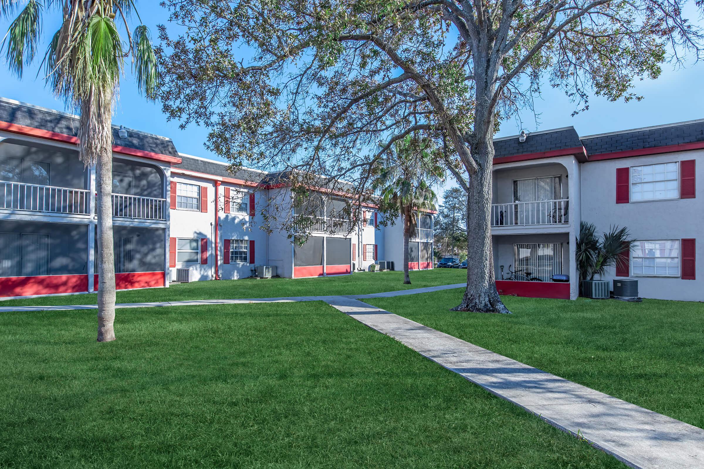 a large lawn in front of a house