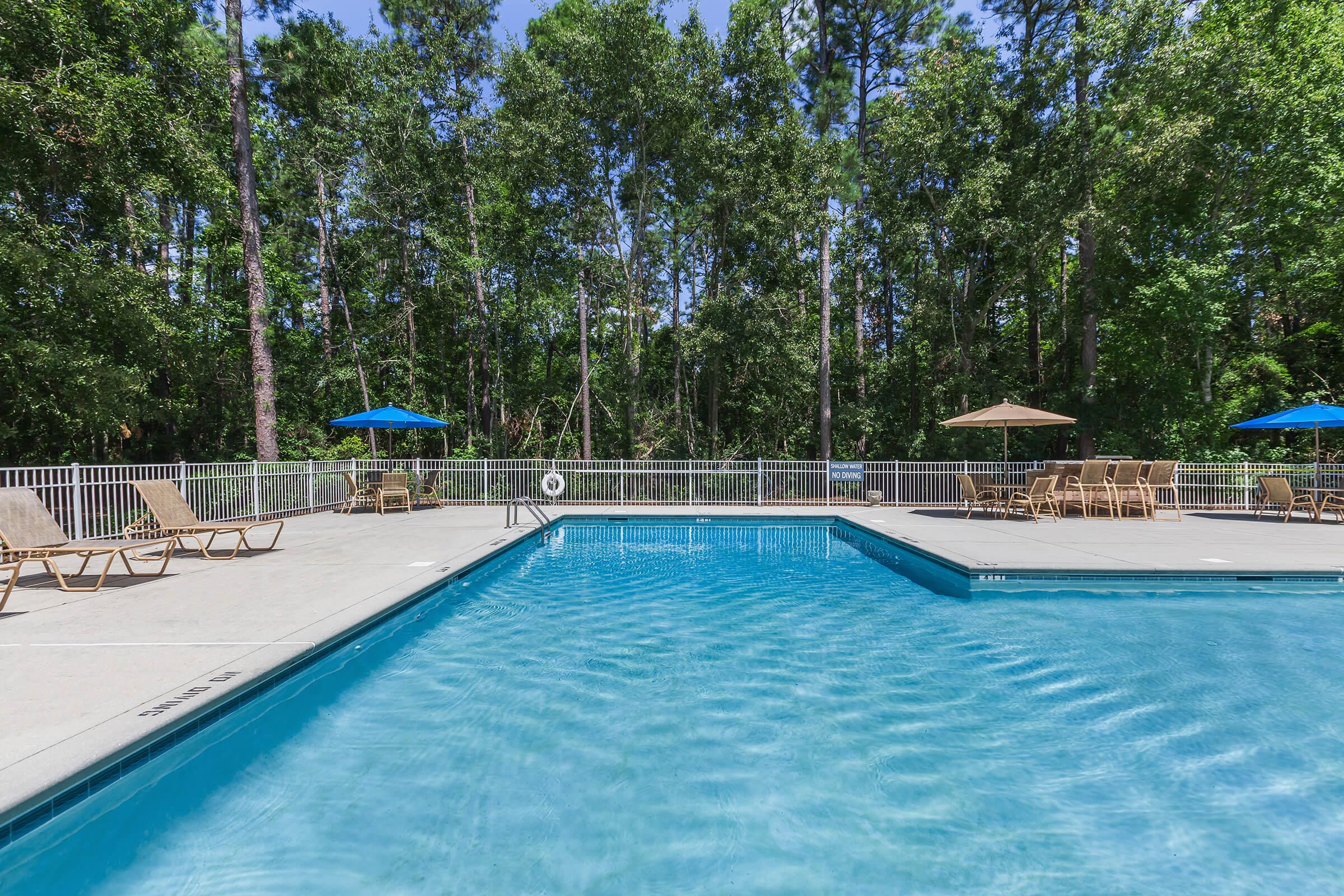 Have fun in the sun at the swimming pool at Tesla Park in Wilmington, NC.