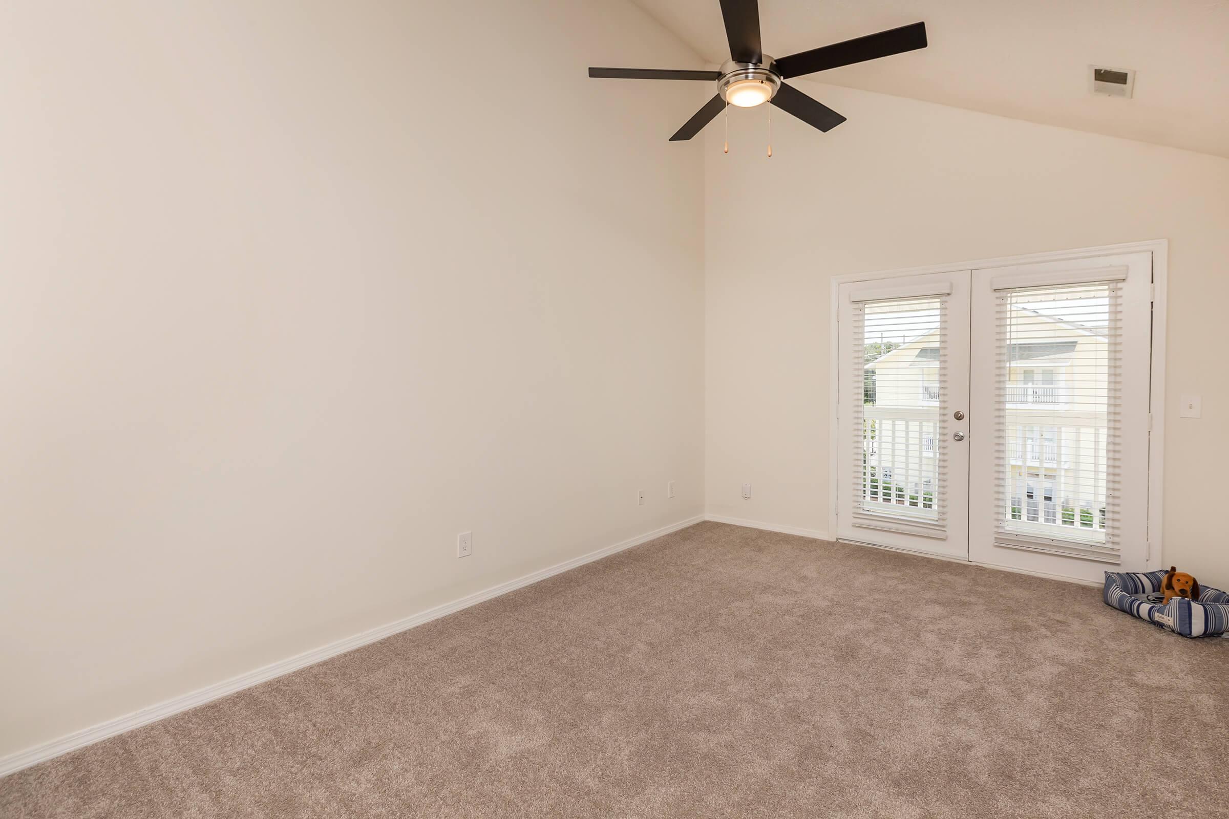 Plush carpeted flooring at Tesla Park in Wilmington, North Carolina.