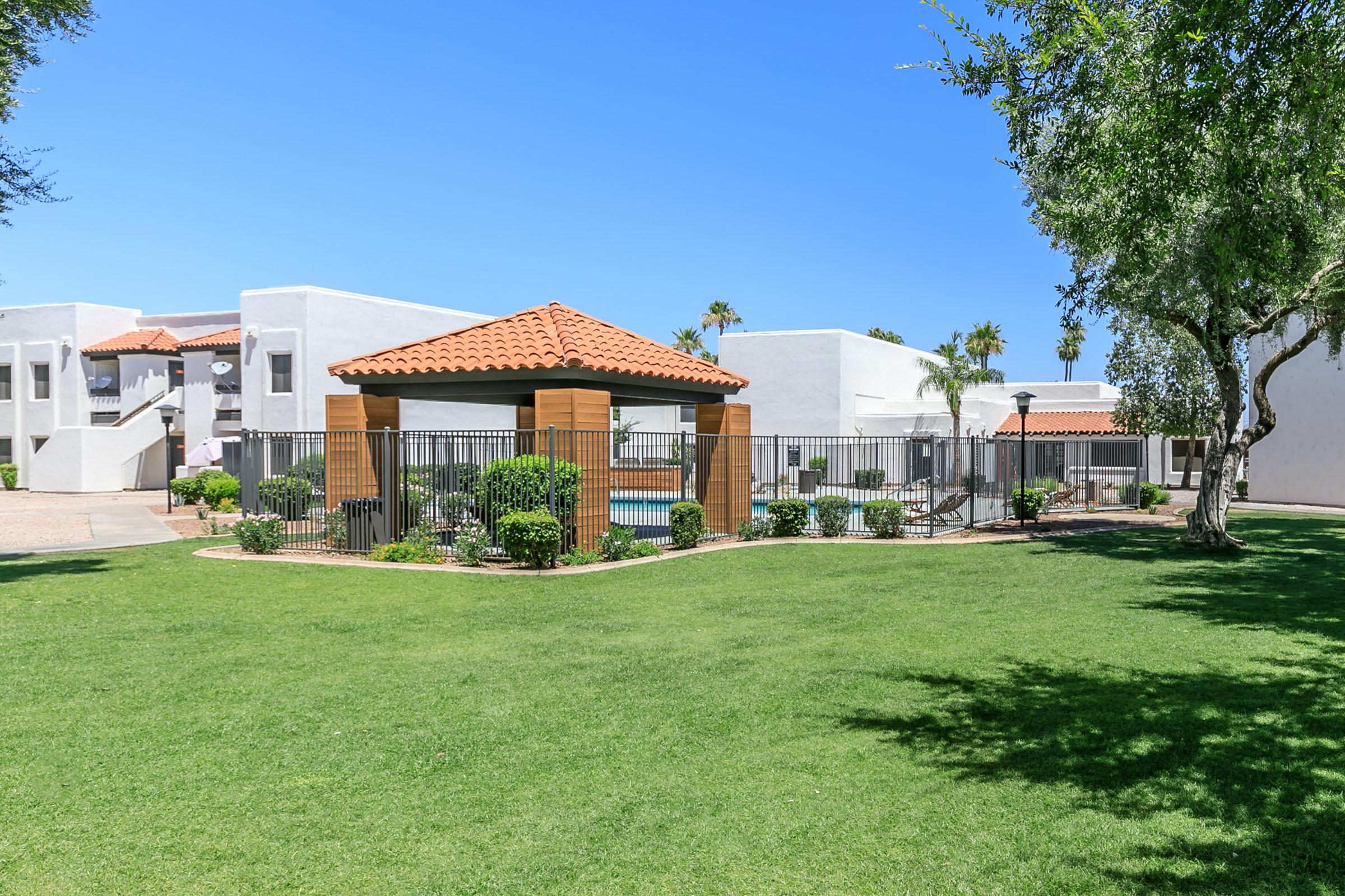 a large lawn in front of a house