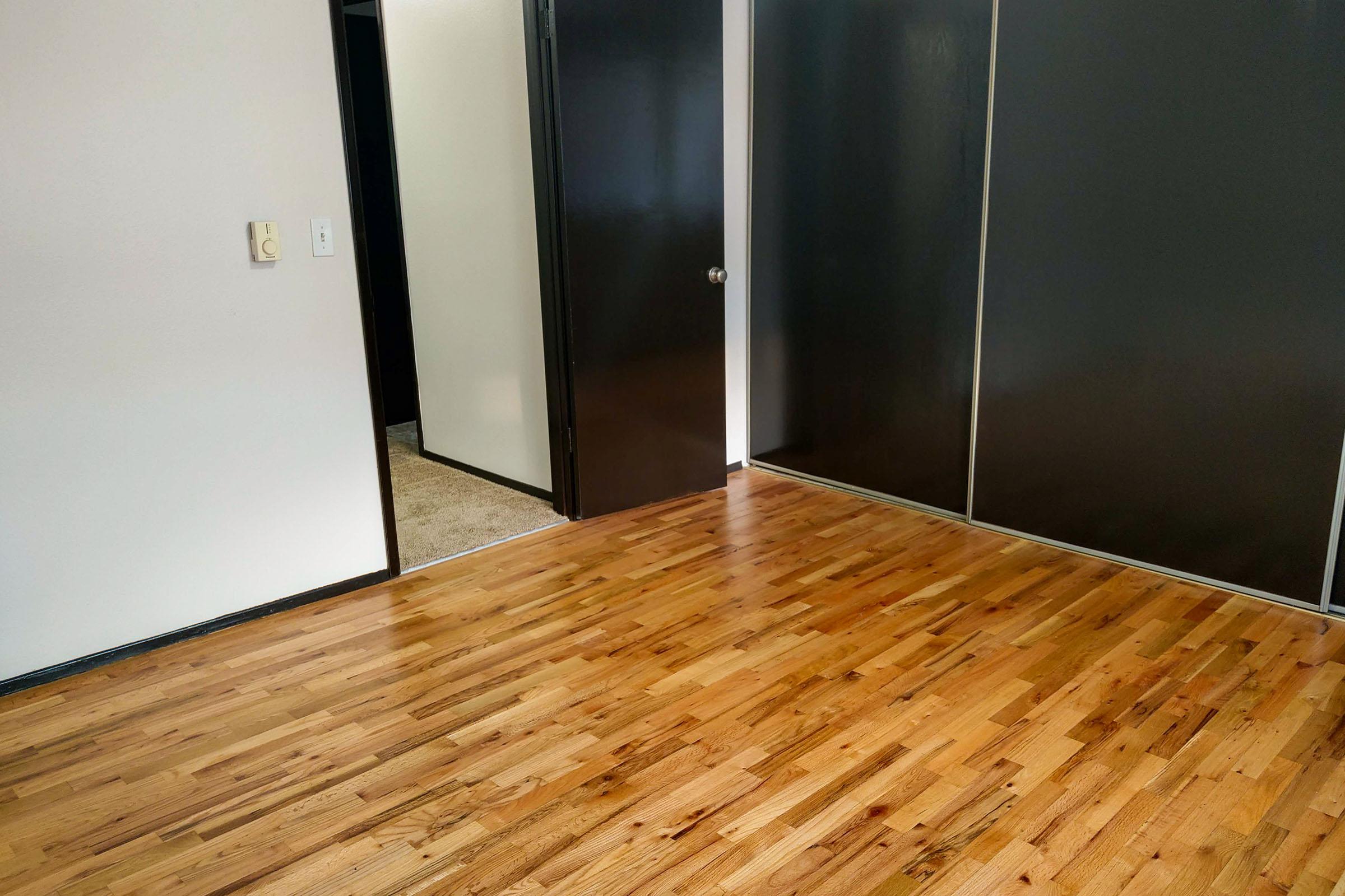 a wooden floor