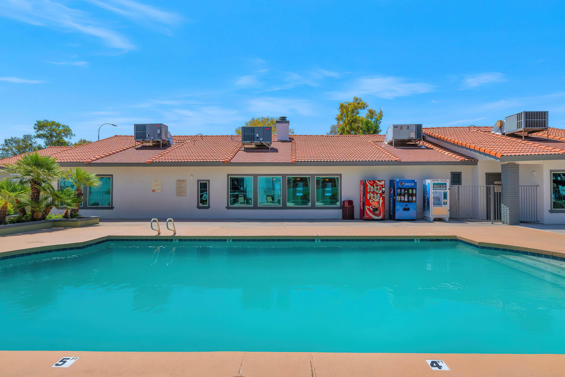 an empty swimming pool