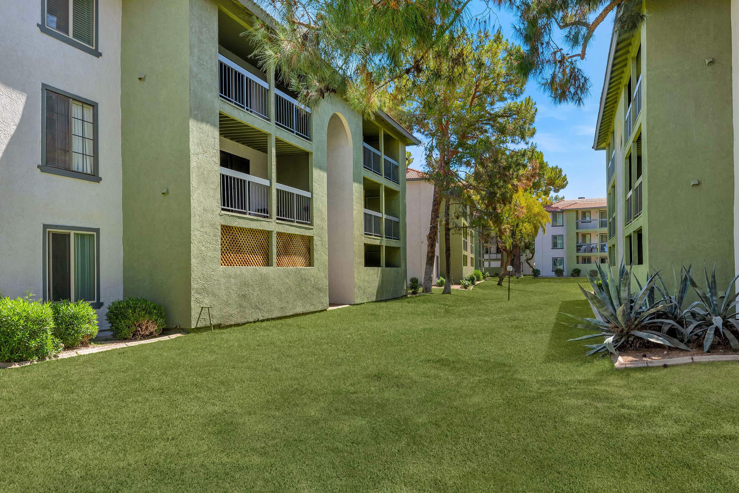 a large lawn in front of a house