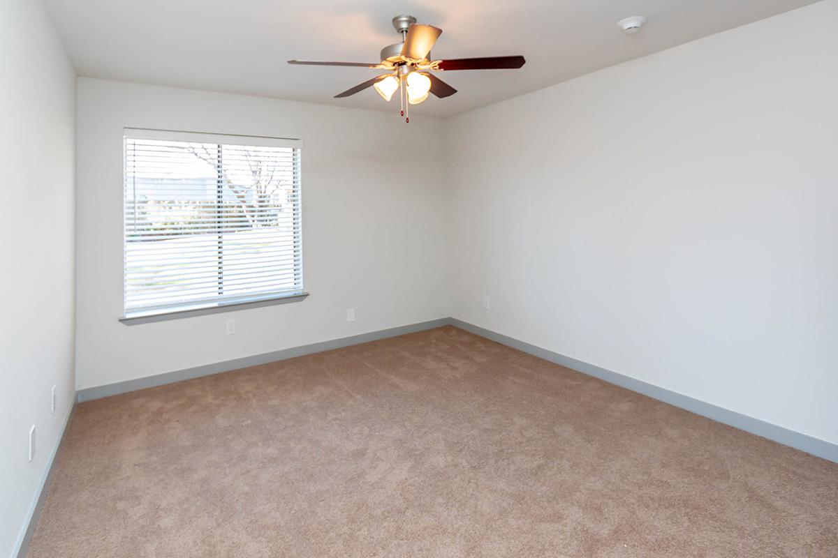 a room with a large window
