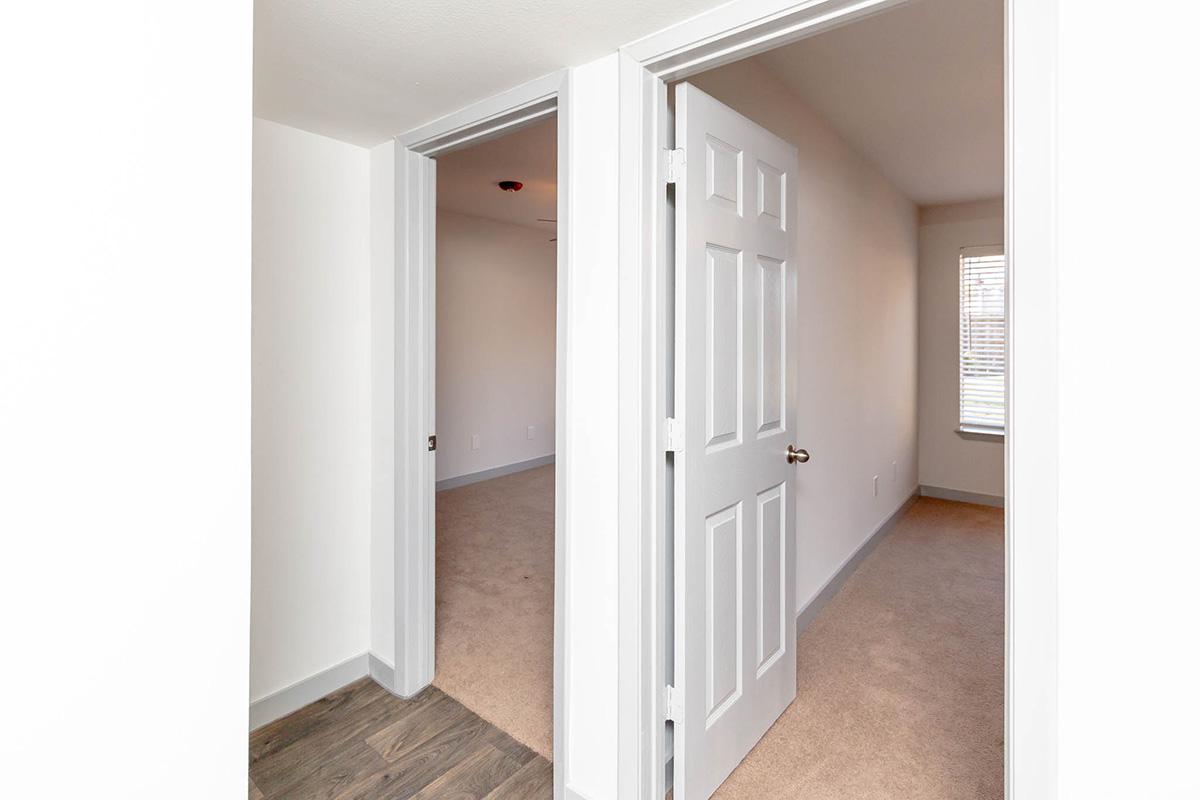 a large white door
