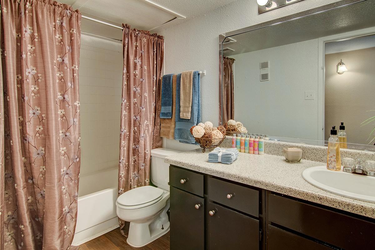 a shower curtain next to a sink