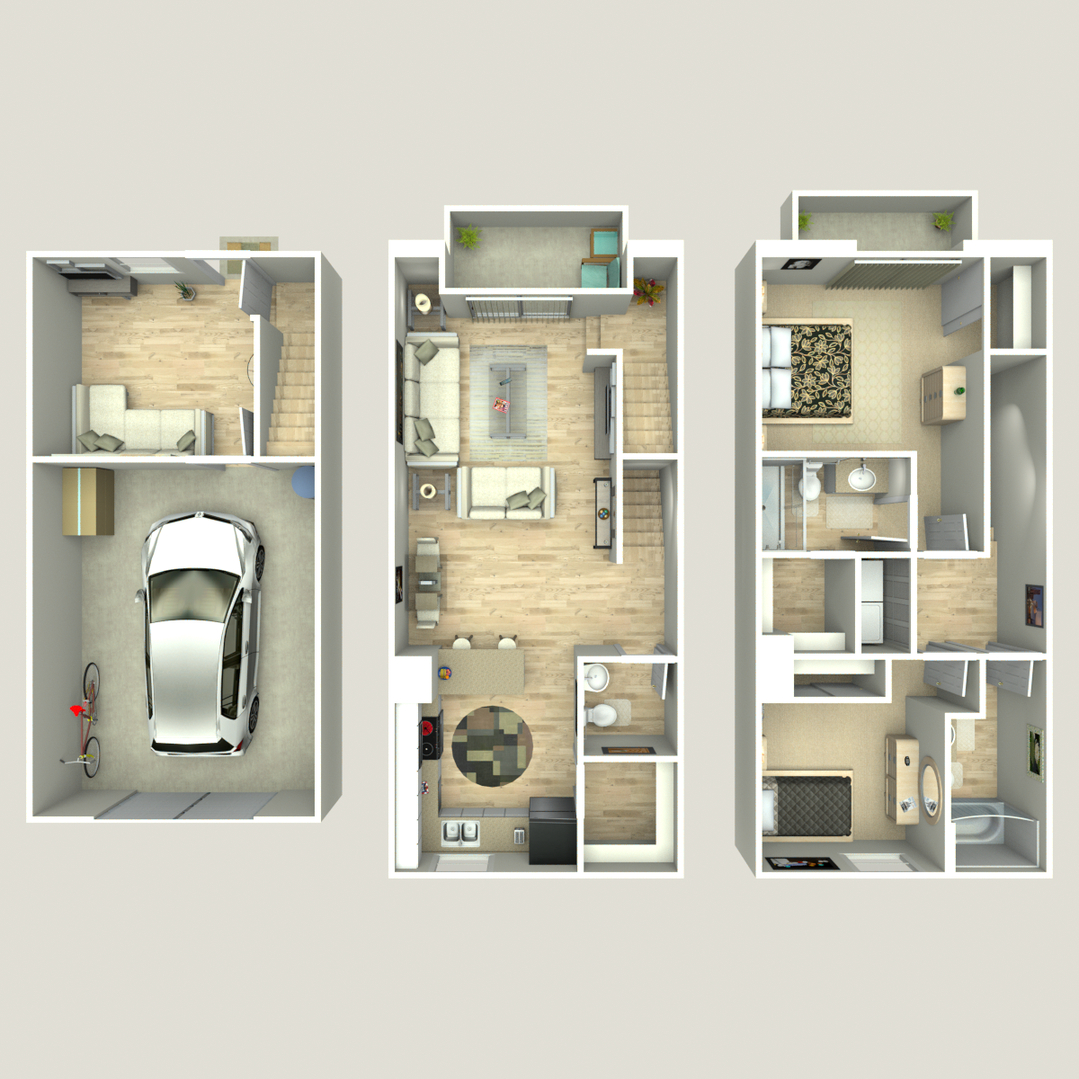 Floor plan image of 2 Bed 2.5 Bath plus Den