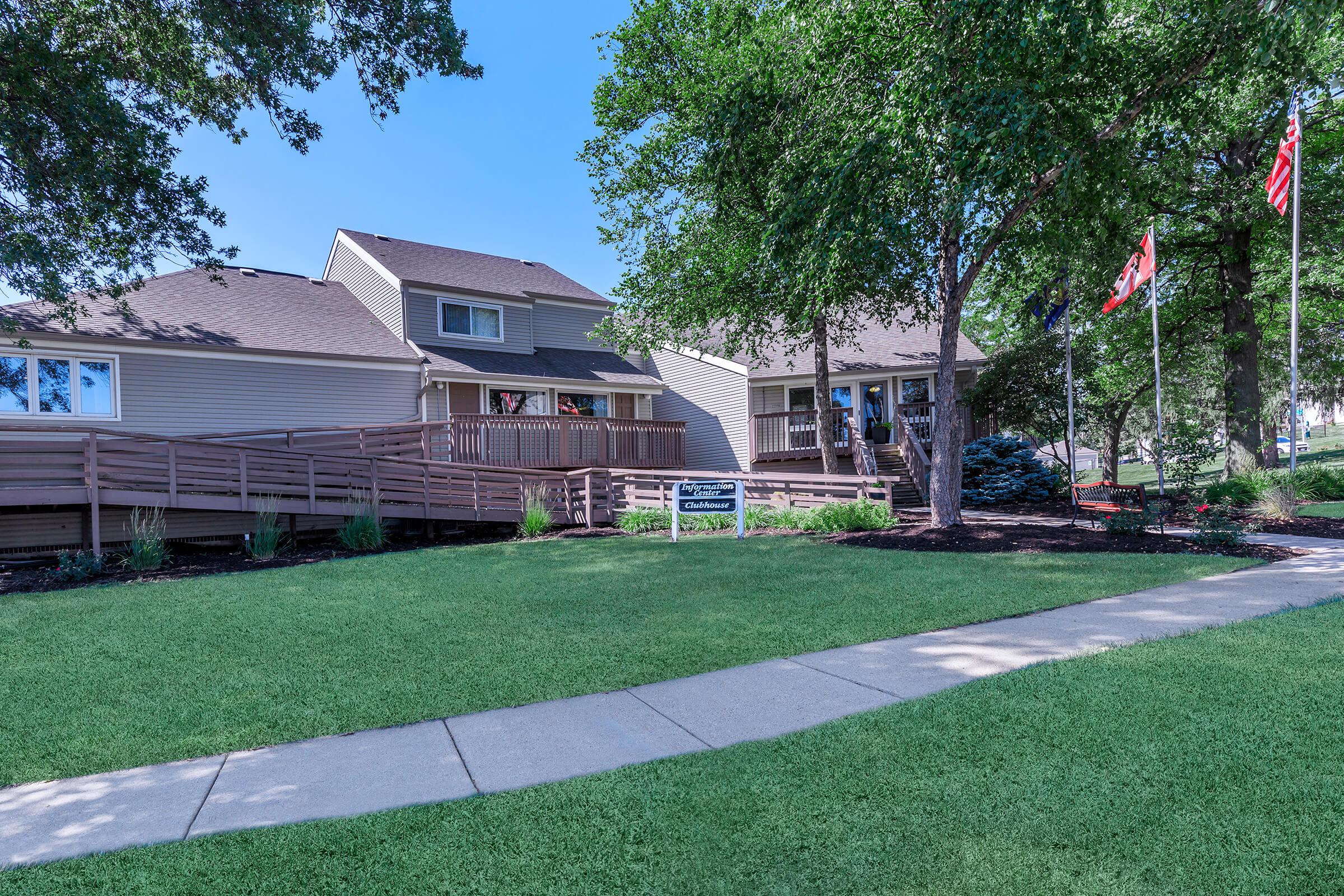 a large lawn in front of a house