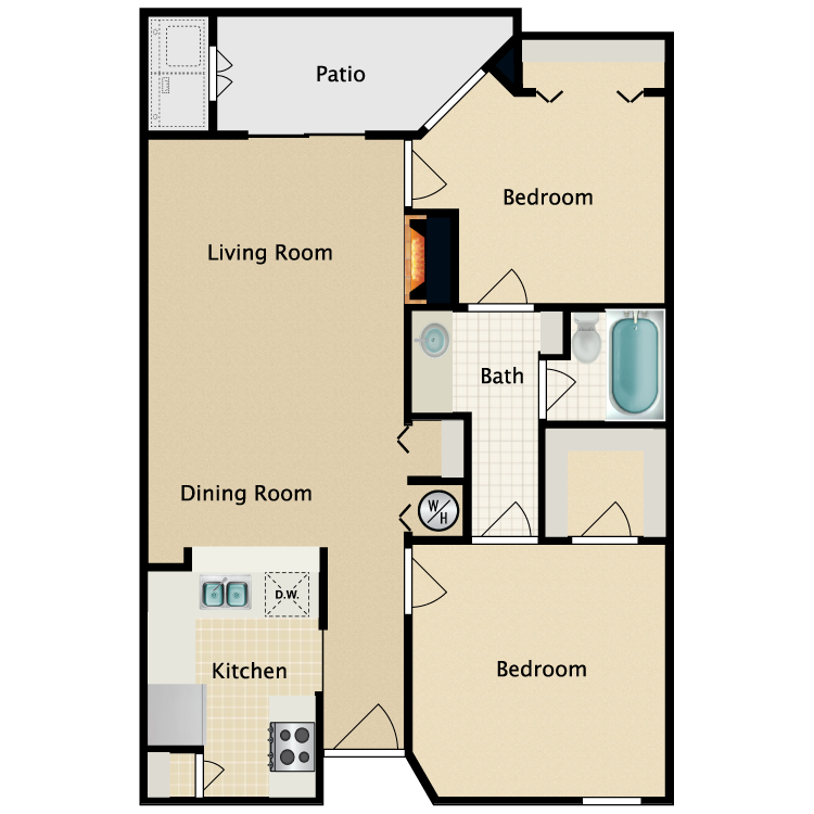 Floor plan image of Copenhagen with Fireplace
