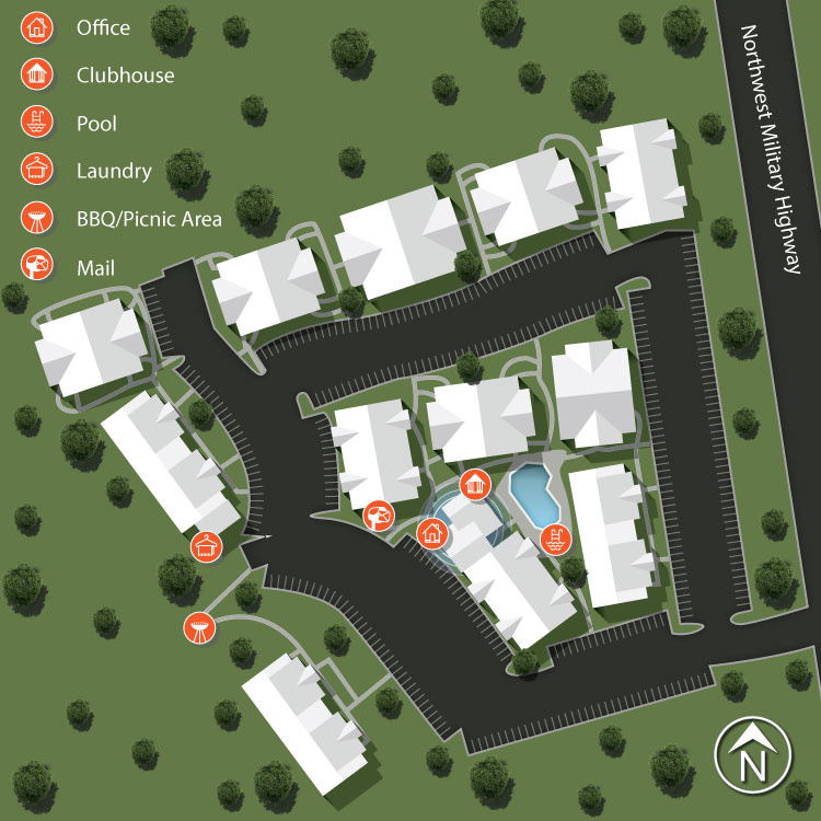 If you have a question regarding the relative location of an apartment home, please give us a call.