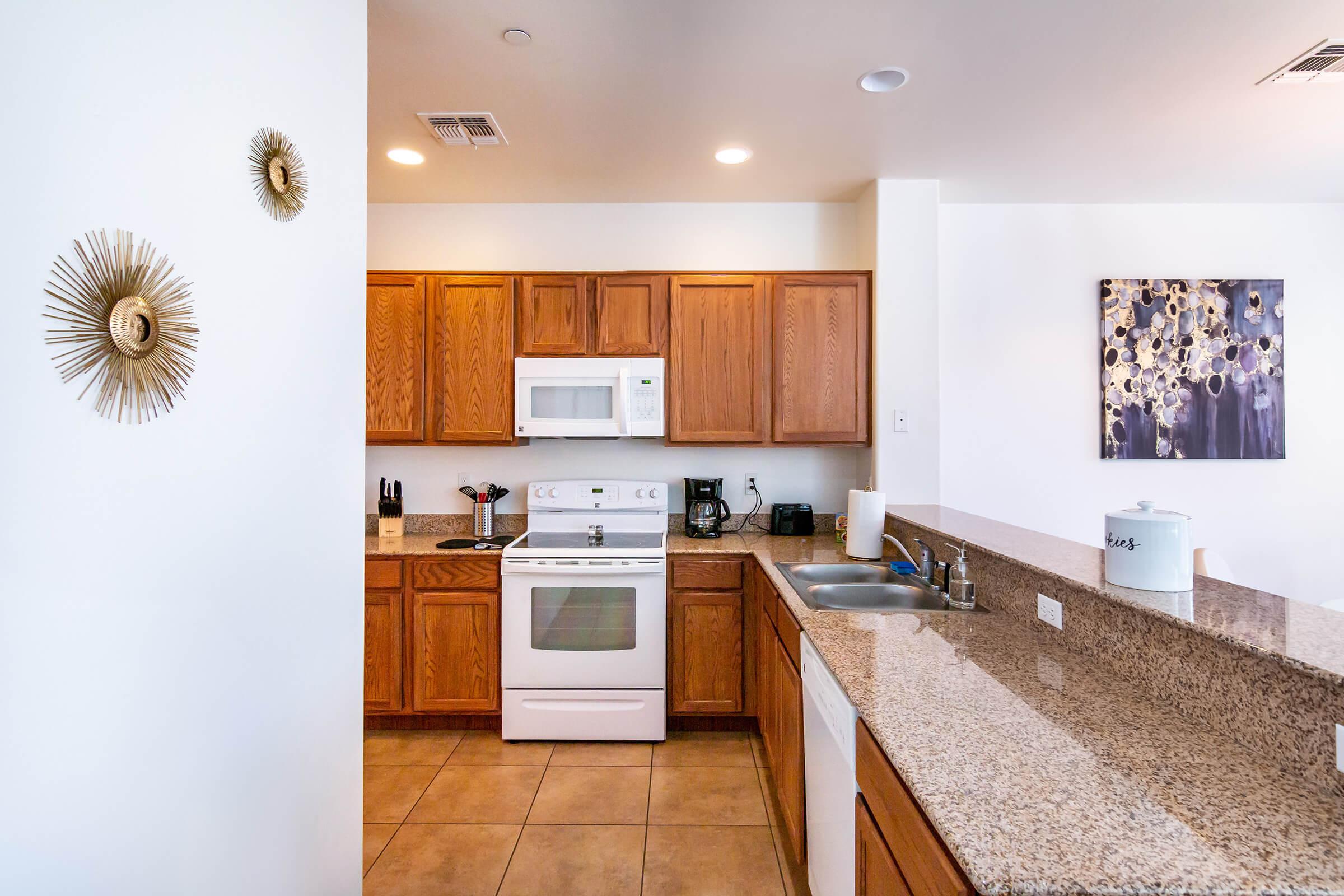 a view of a kitchen