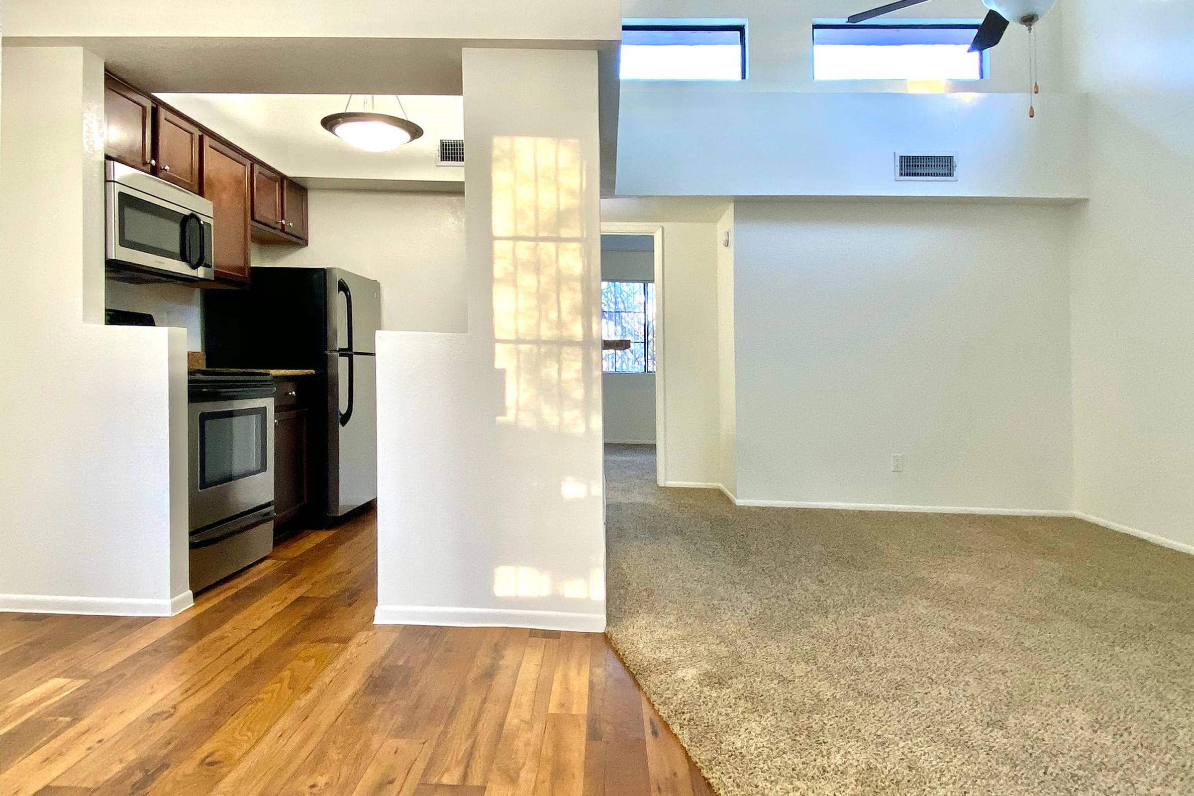 a stainless steel refrigerator in a kitchen
