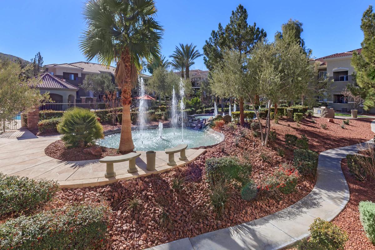 CASCADING WATER FEATURES AT THE FAIRWAYS AT SOUTHERN HIGHLANDS APARTMENTS