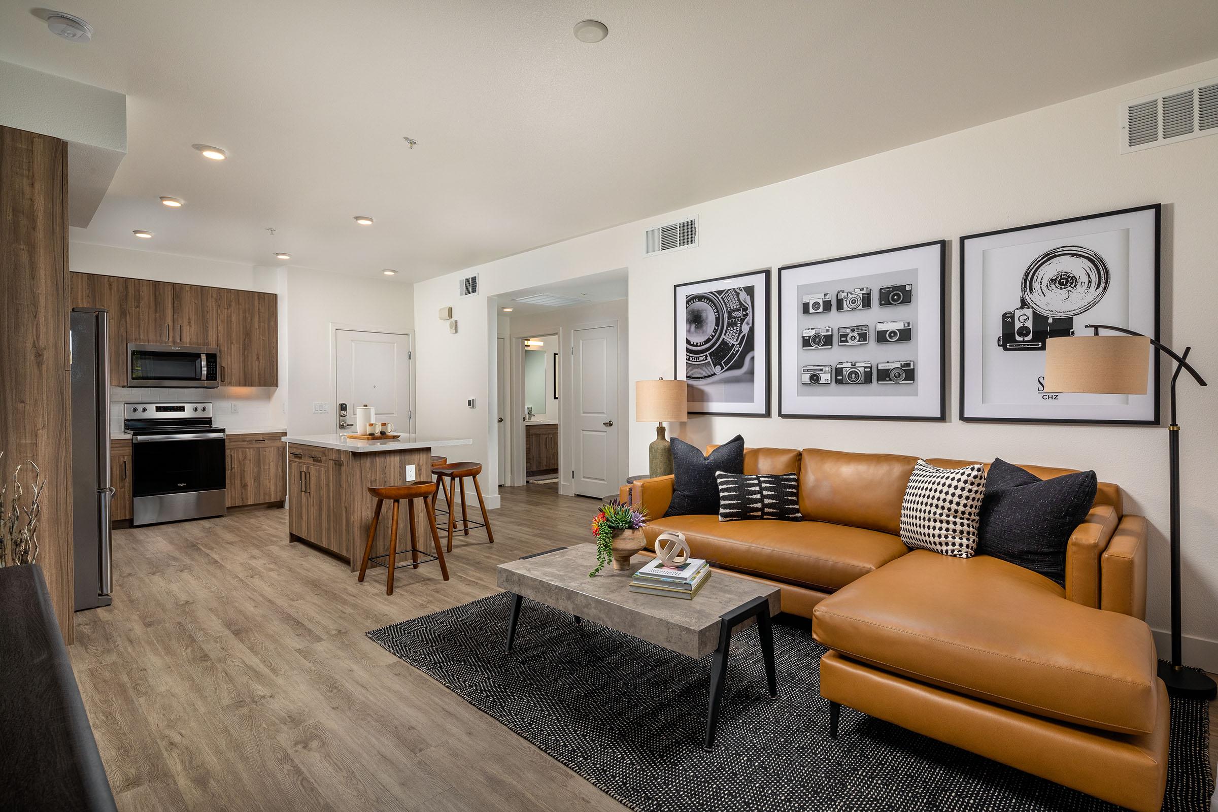 a living room filled with lots of furniture