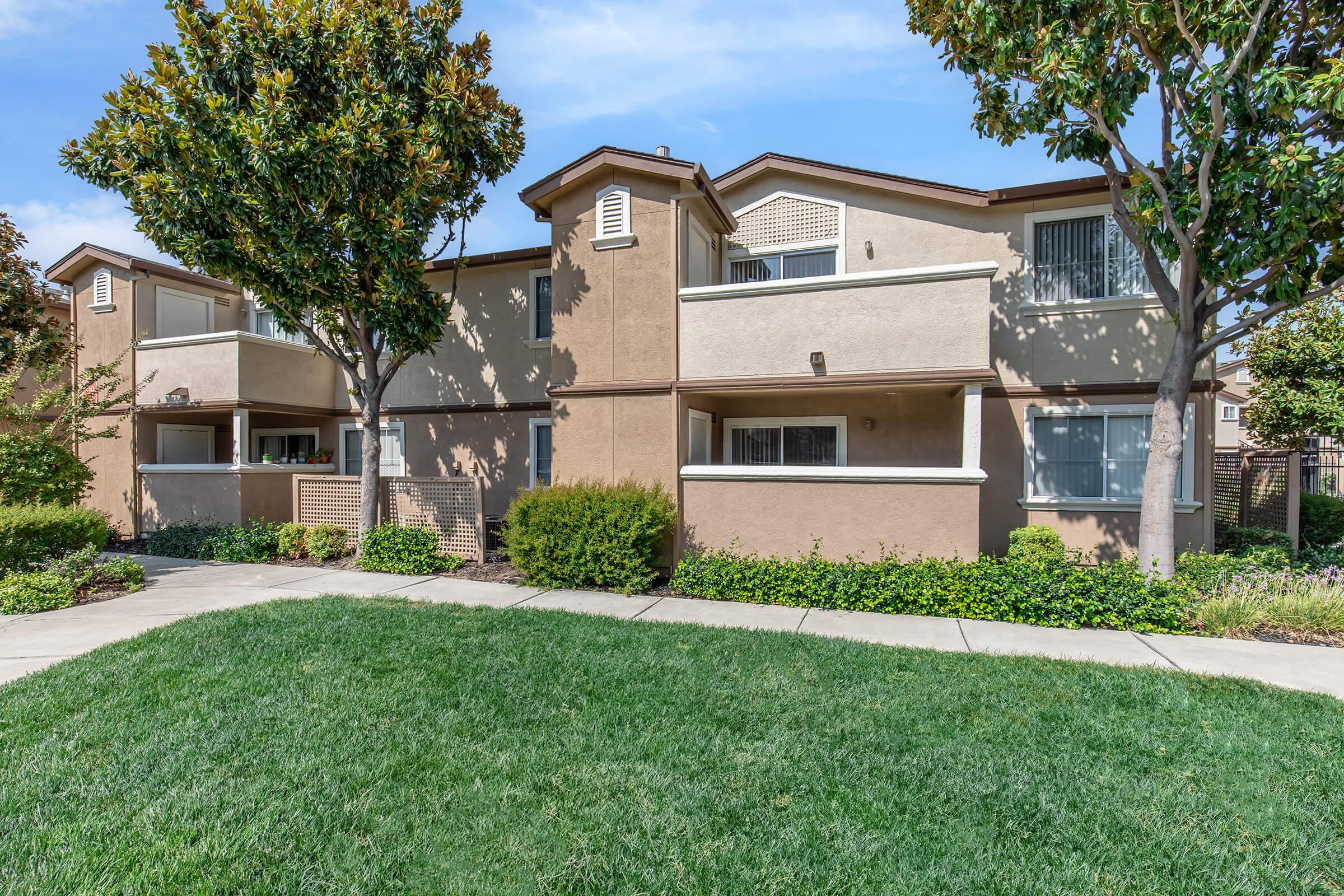 a large lawn in front of a house