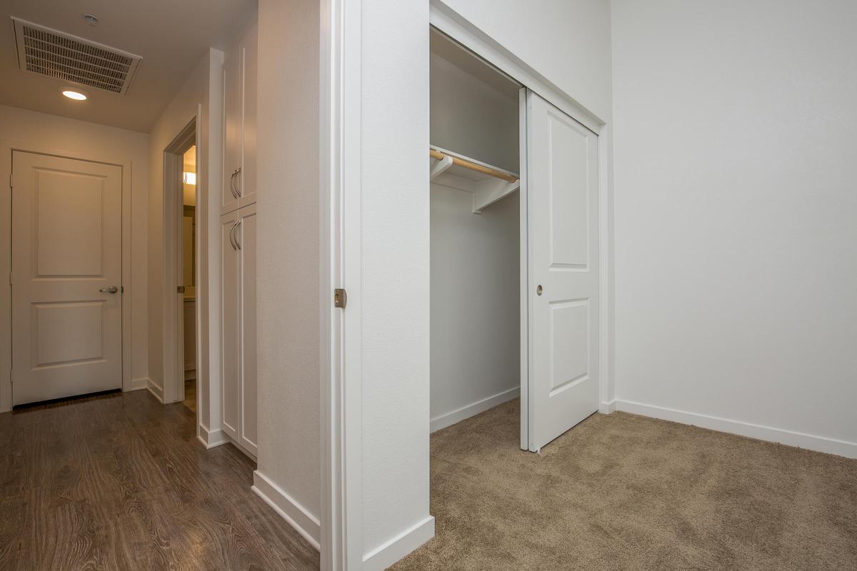 Hallway with wooden floors