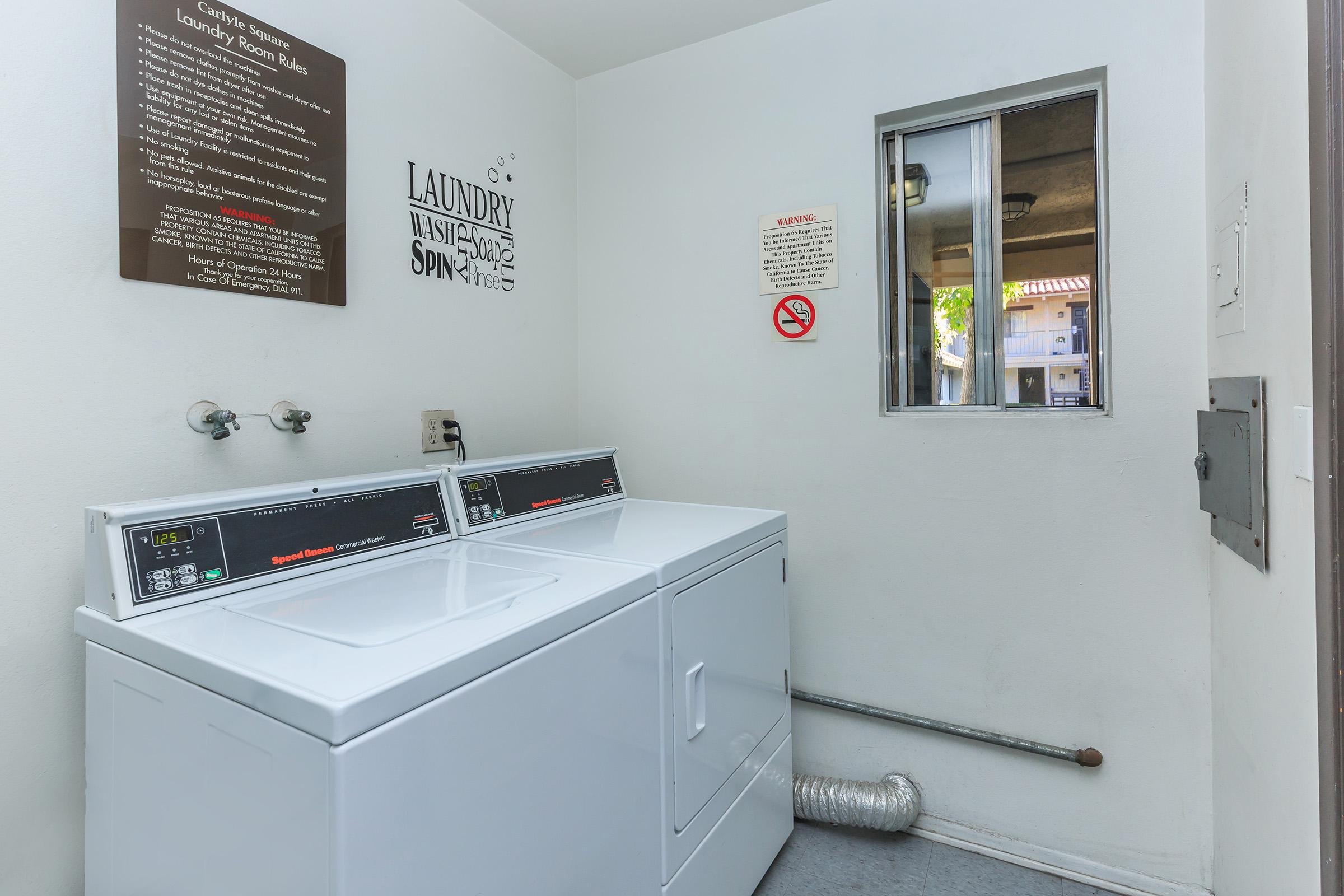 Washer and dryer in the community laundry room