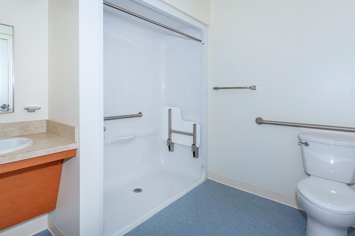 a white sink sitting under a mirror