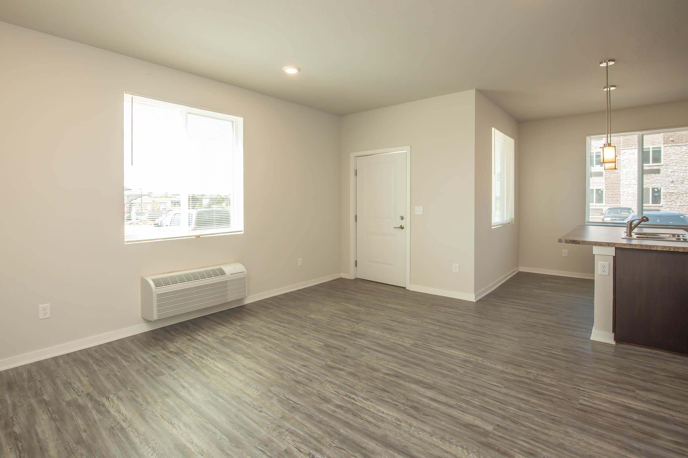 a room with a wooden floor