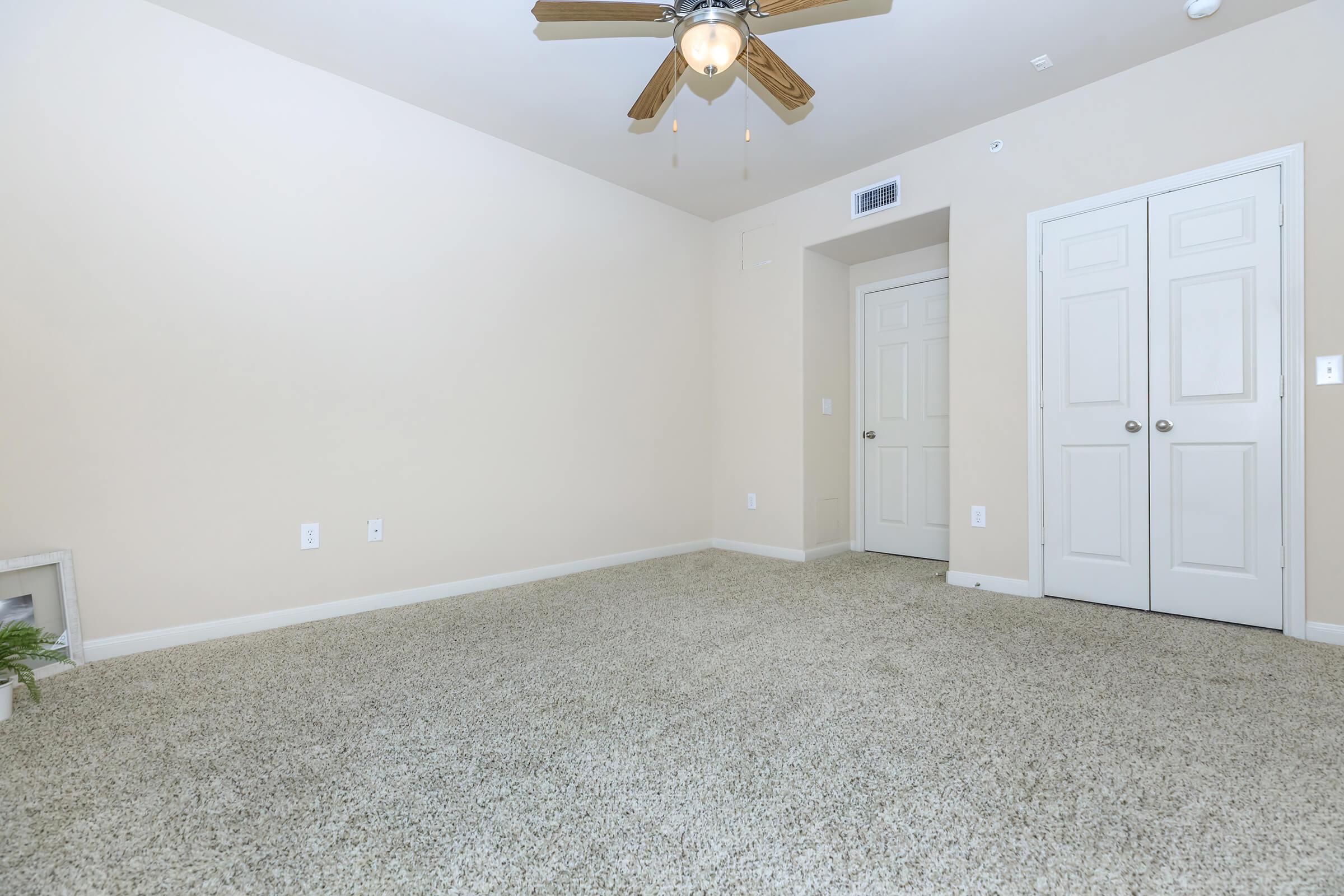 a double door in a room